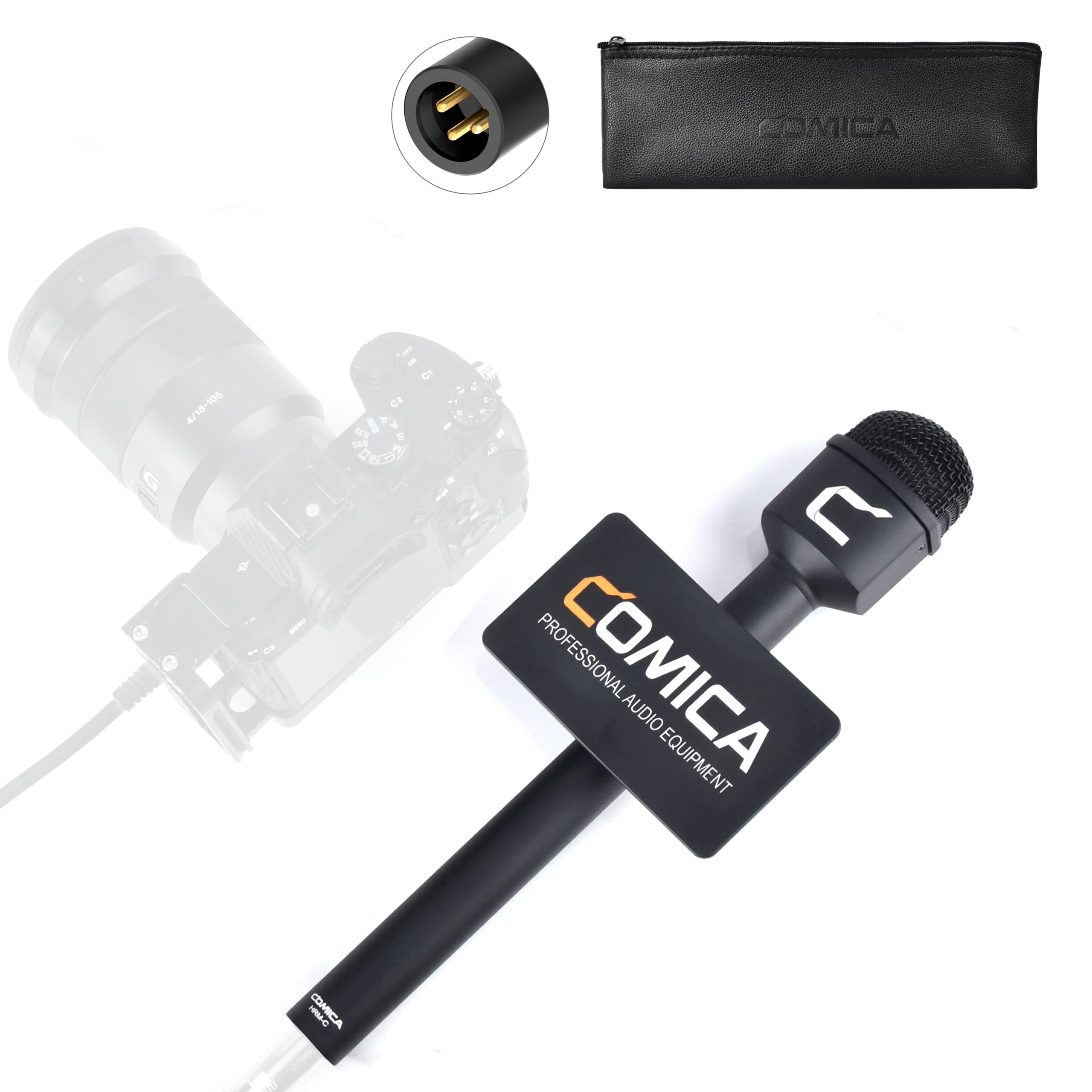 comica XLR Dynamic Microphone, HRM-C Omnidirectional Handheld Interview Microphone, Vocal Microphone for Cameras, Camcorders, Reporter, Presentation, Live Stream Conferences