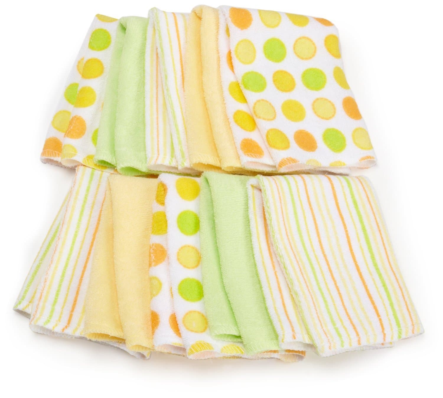 Spasilk 10 pack Soft Terry Washcloth, Yellow