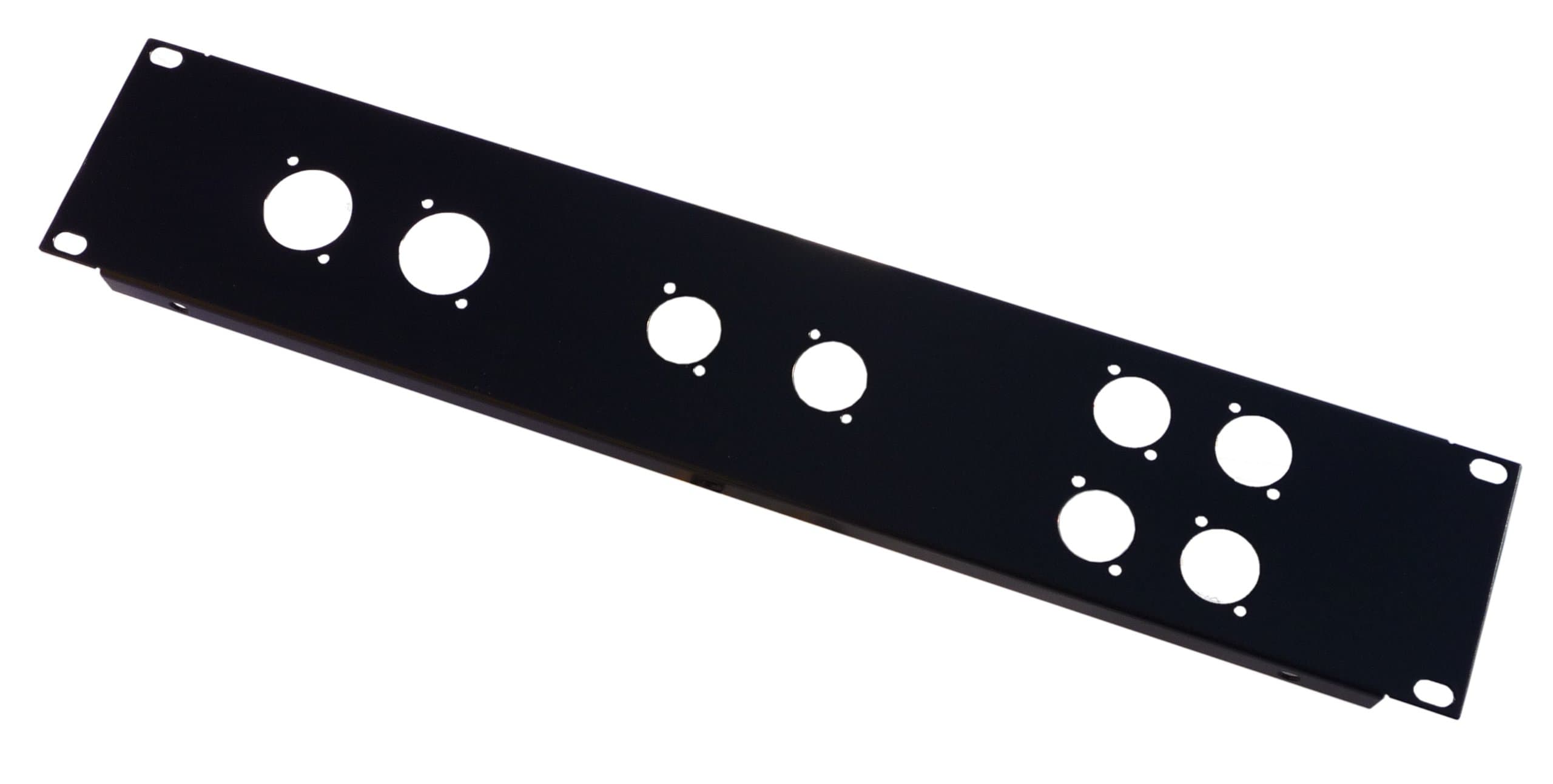 All Metal Parts 2U Mixed 19" Rack Folded Panel, 6 XLR And 2 Powercon 32 Amp [PC]