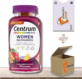 Centrum Multigummies Women's Gummy Vitamins, Multivitamin Supplement for Women, Assorted Fruit, 170 Count (Pack of 1)