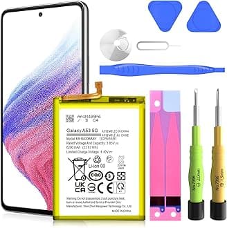 6200mAh Replacement Battery for Samsung Galaxy A53 5G (2026 New Upgraded) - High Capacity Battery Compatible with SM-A536B/DS, SM-A536U, SM-A536B Models with Repair Tool Kit