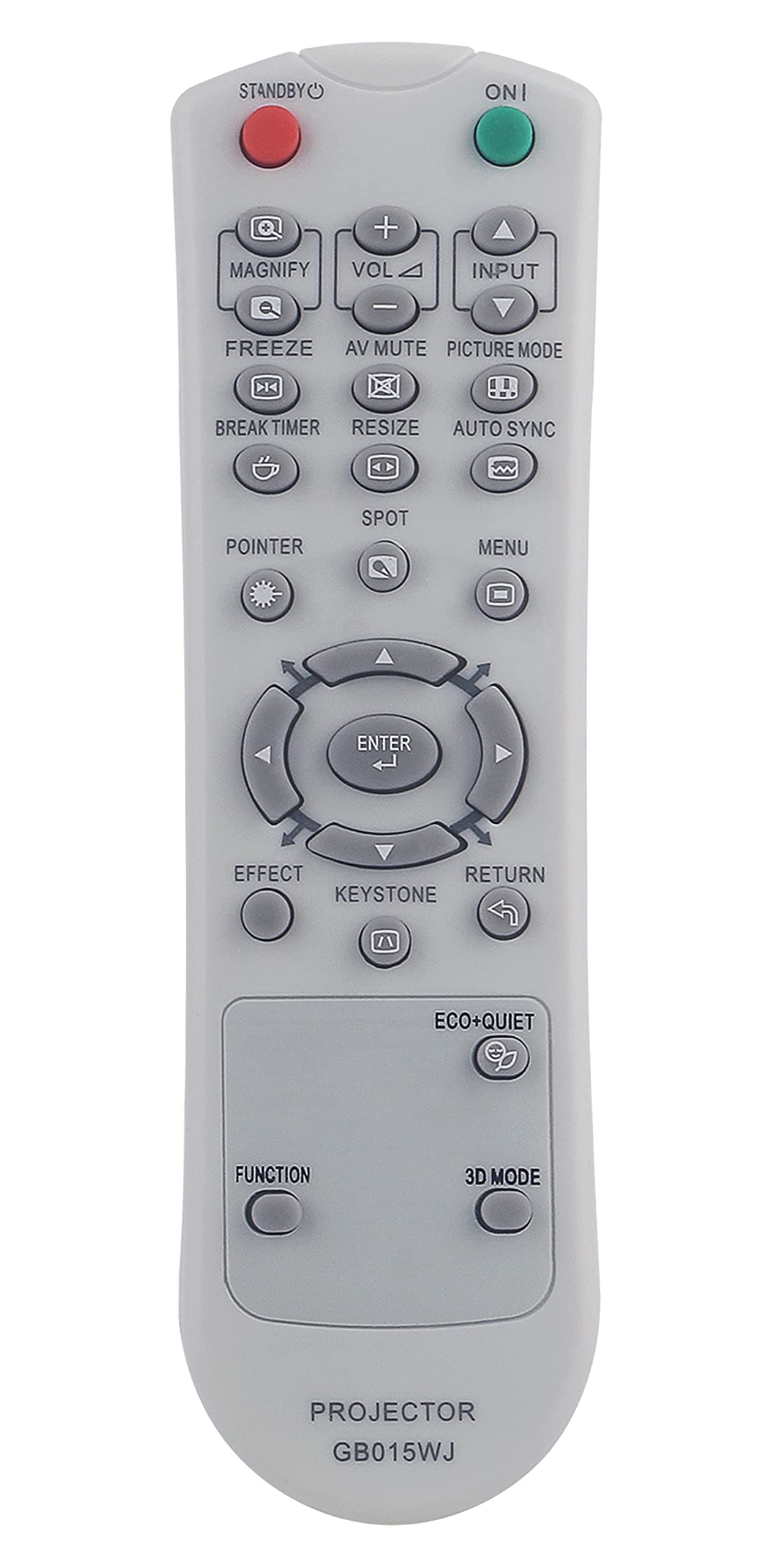 GB015WJSA RRMCGB015WJSA Replaced Remote fit for Sharp Projector PG-LX2000 PG-LS2000 PG-LW2000 PG-LX3000 PG-LX3500 PG-LW3000 PG-LW3500 PG-A20X XR-55X E2510SA XR-N850SA XR-30X