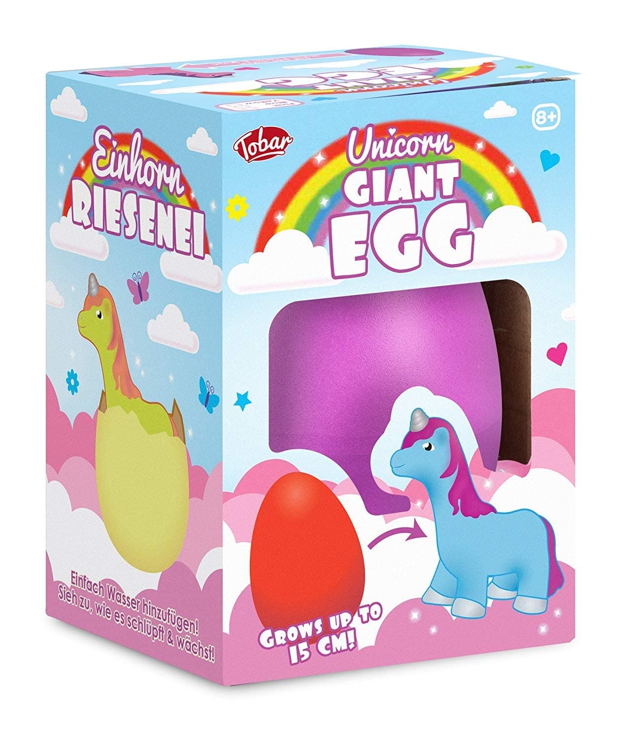 Tobar 29003 Unicorn Giant Egg, Multi-Colour,15cm