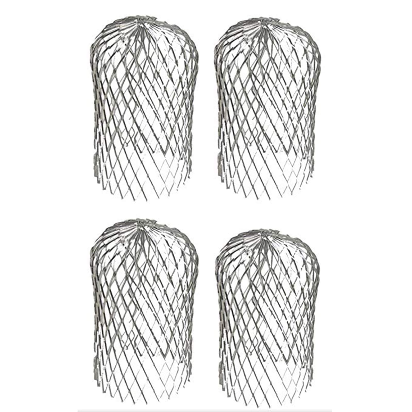 NicooneGutter Guard Strainer, 4pcs Aluminum Metal Gutter Guard Expandable Gutter Strainer Leaf Filter, 3Inch