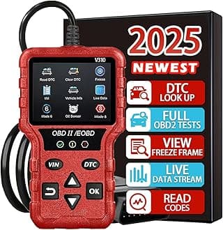 V310 OBD2 Scanner Code Reader, Engine Light Diagnostic Tool, Battery Voltage Tester, Compatible with Cars & Trucks Since 1996