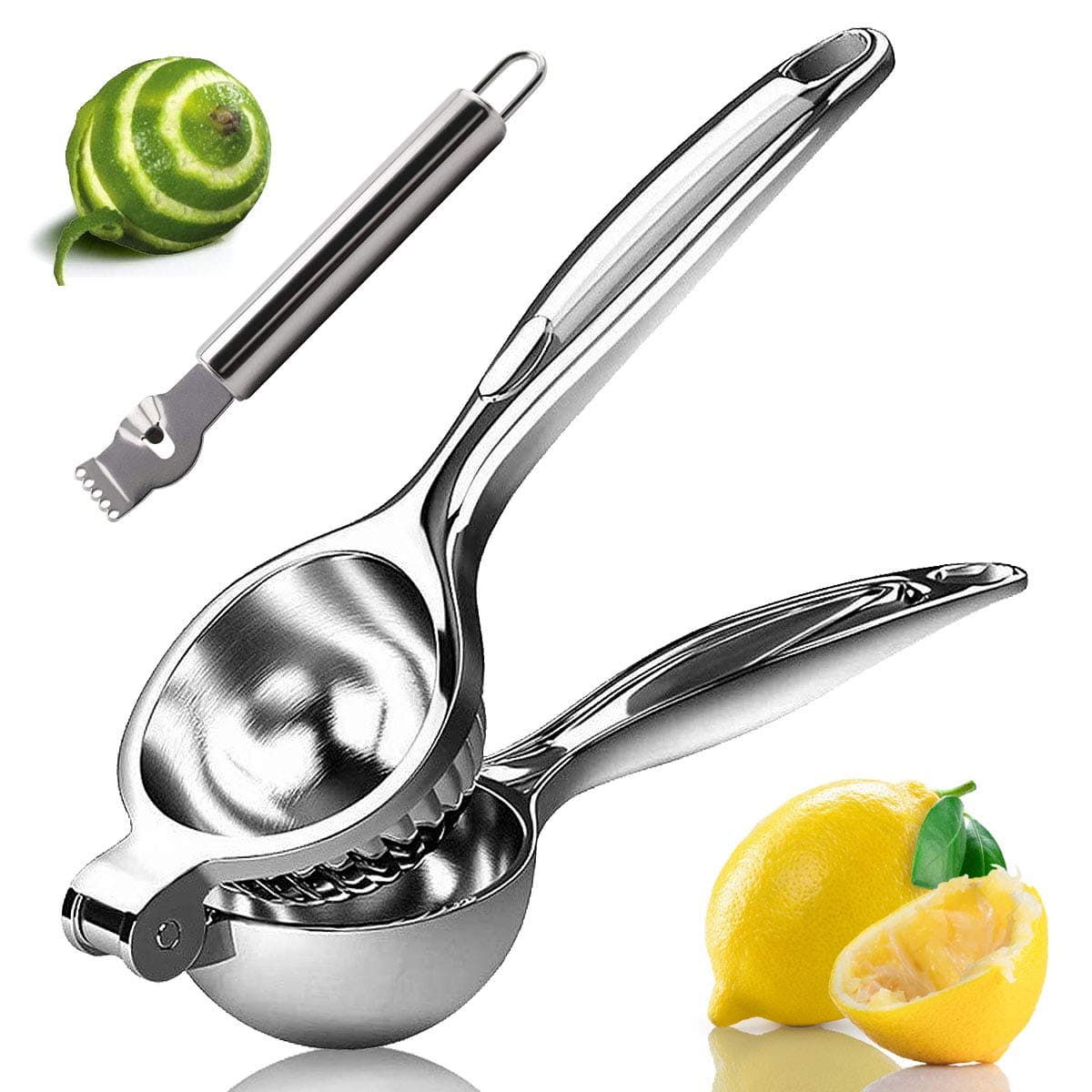 Lemon Squeezer, Lemon Squeezer Juicer, Citrus Juicer Handheld, Lemon Juicer, Stainless Steel Juicer Hand Press, Manual Citrus Press w/Zester