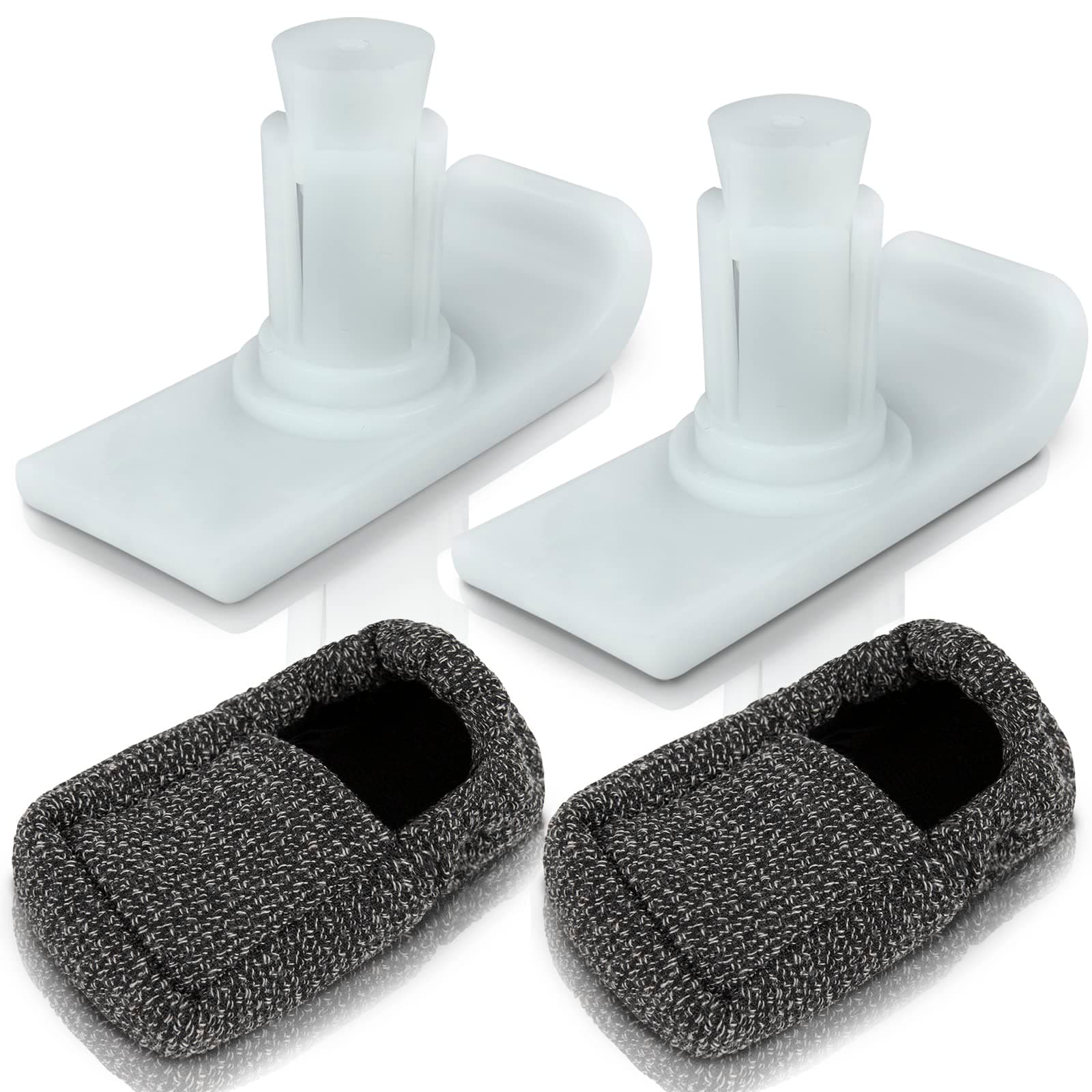 Walker Ski Glides Universal Replacement Feet Heavy Duty Durable Coaster Cap Gliders For Medical Folding Walker Provides Safety Stability 2 Slides And 2 Smooth Sock Pad Covers 1-Pack Multi