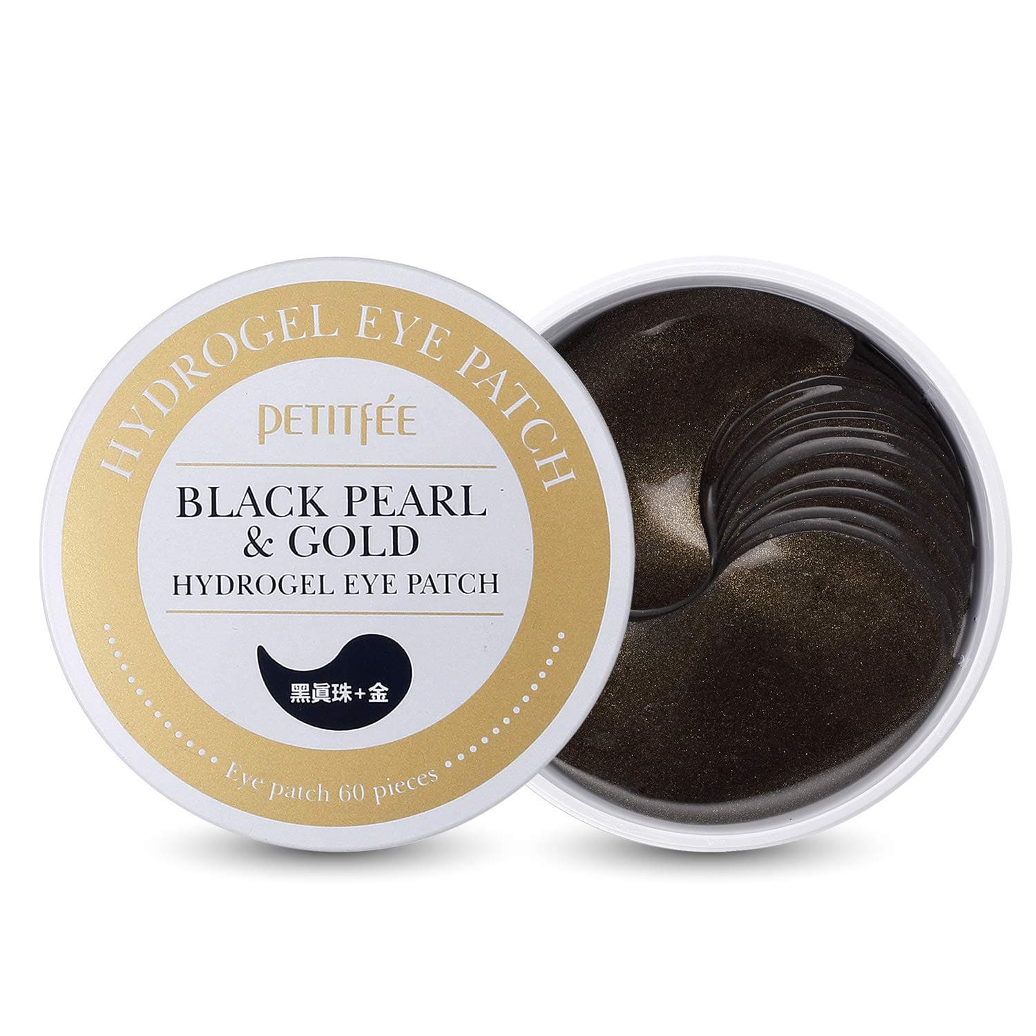 Black Pearl and Gold Hydrogel Eye Patch, 60 Sheet