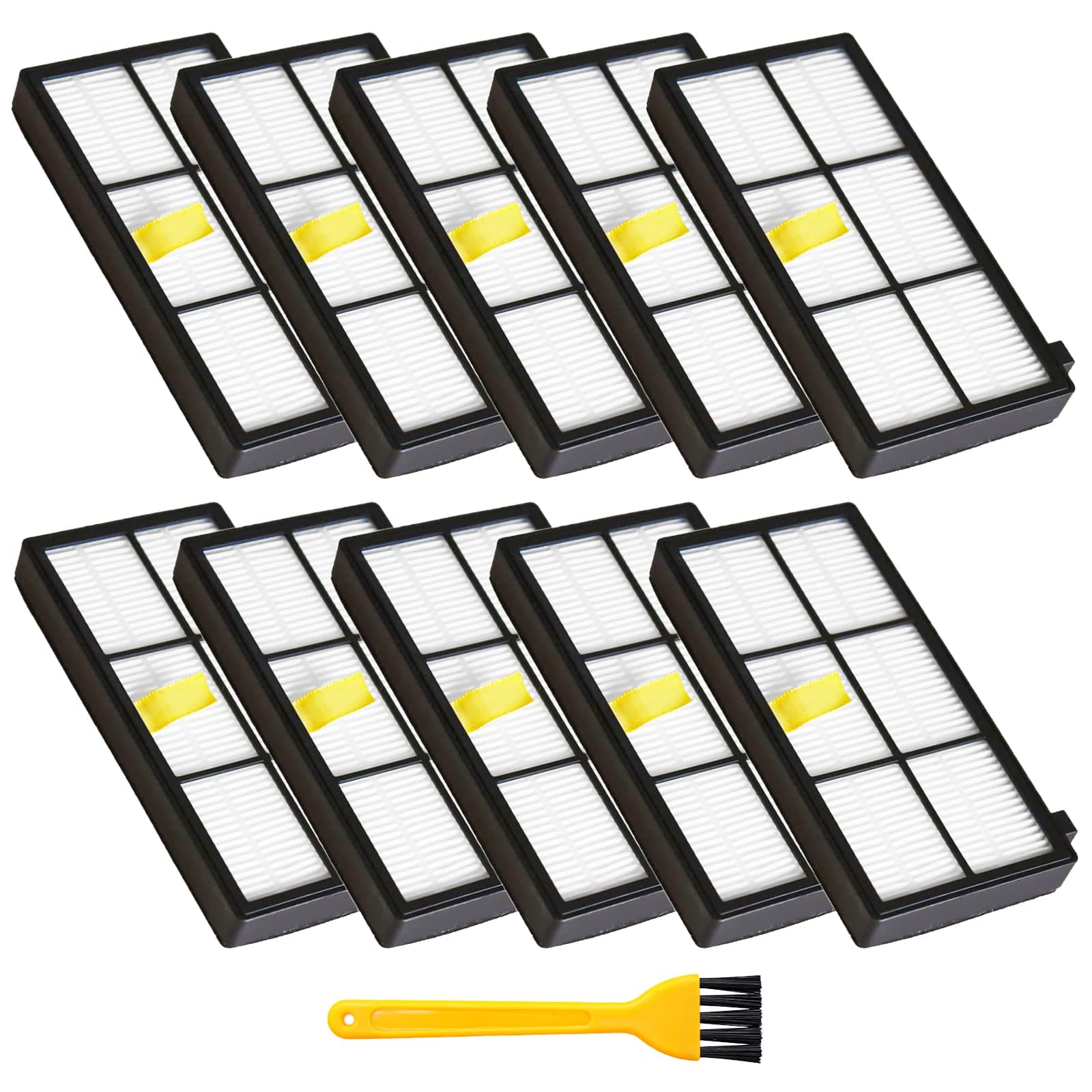 Garbage fighter Filter Replacement for iRobot 800 900 Series Parts - Replenishement Robotic with Cleaning Brushes for 805 860 870 871 880 890 960 980 Vacuum Cleaner Accessories