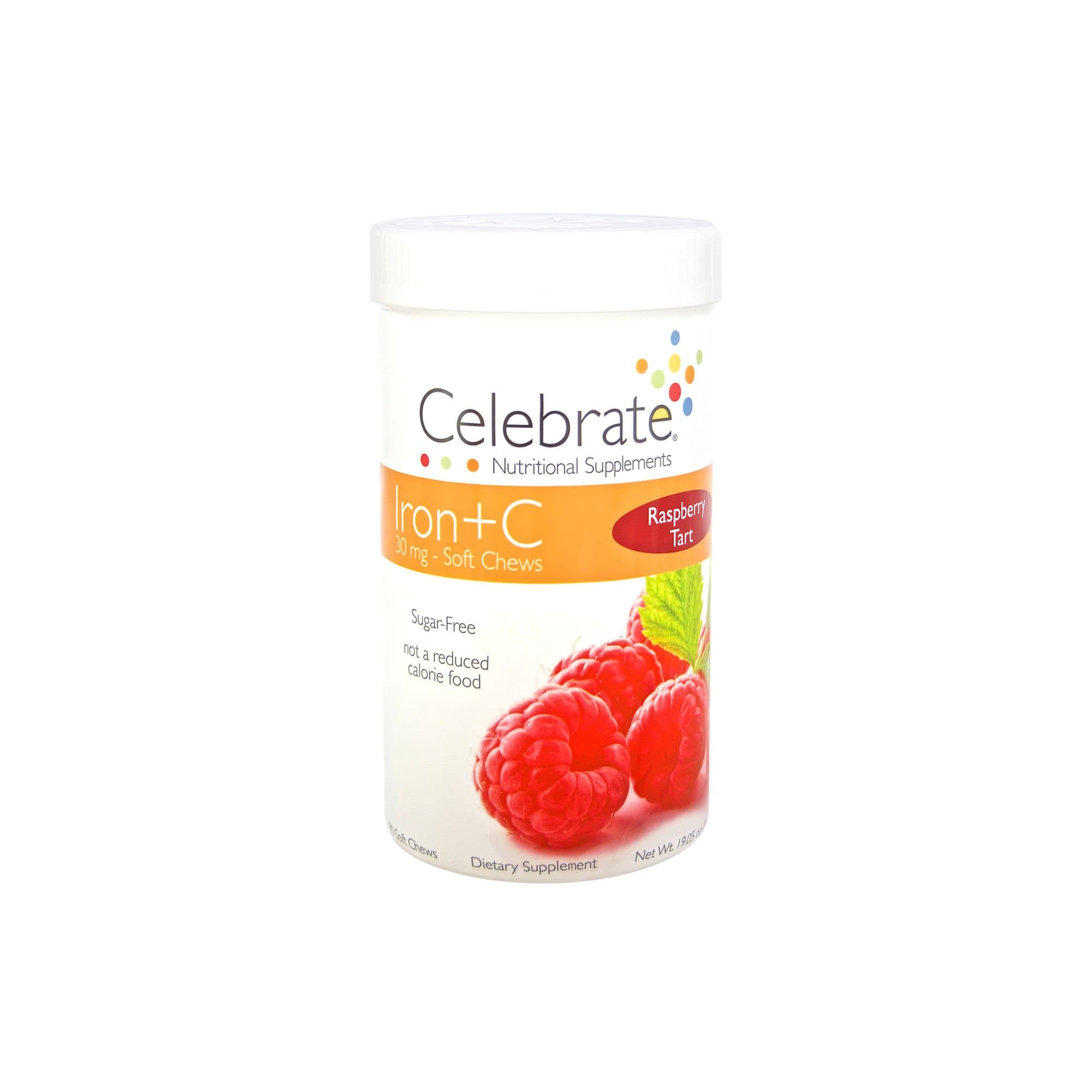 Celebrate Iron C 30mg - Soft Chews - Raspberry Tart - 90 Count