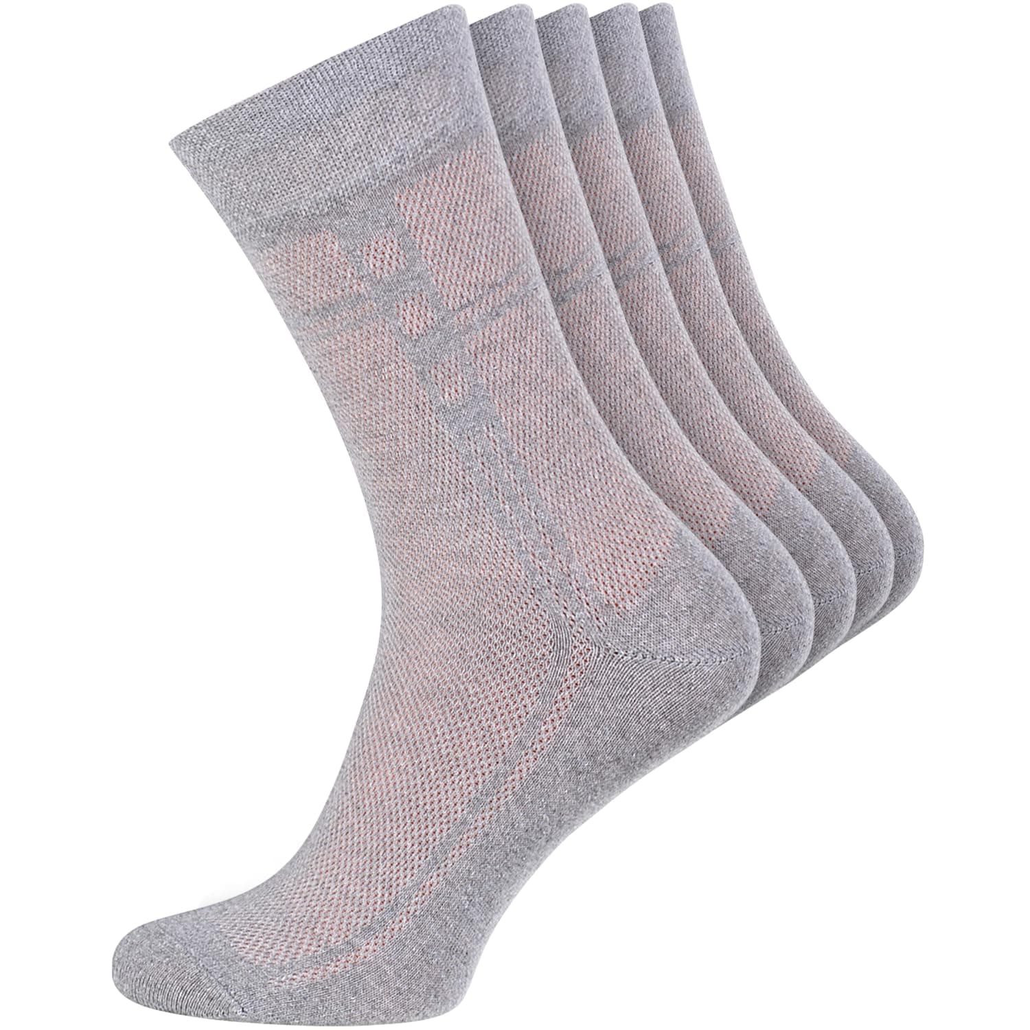 メンズソックス5 pack-ドレスソックス – コットンソックスThin Socks通気性有機ソックス US サイズ: S カラー: グレー