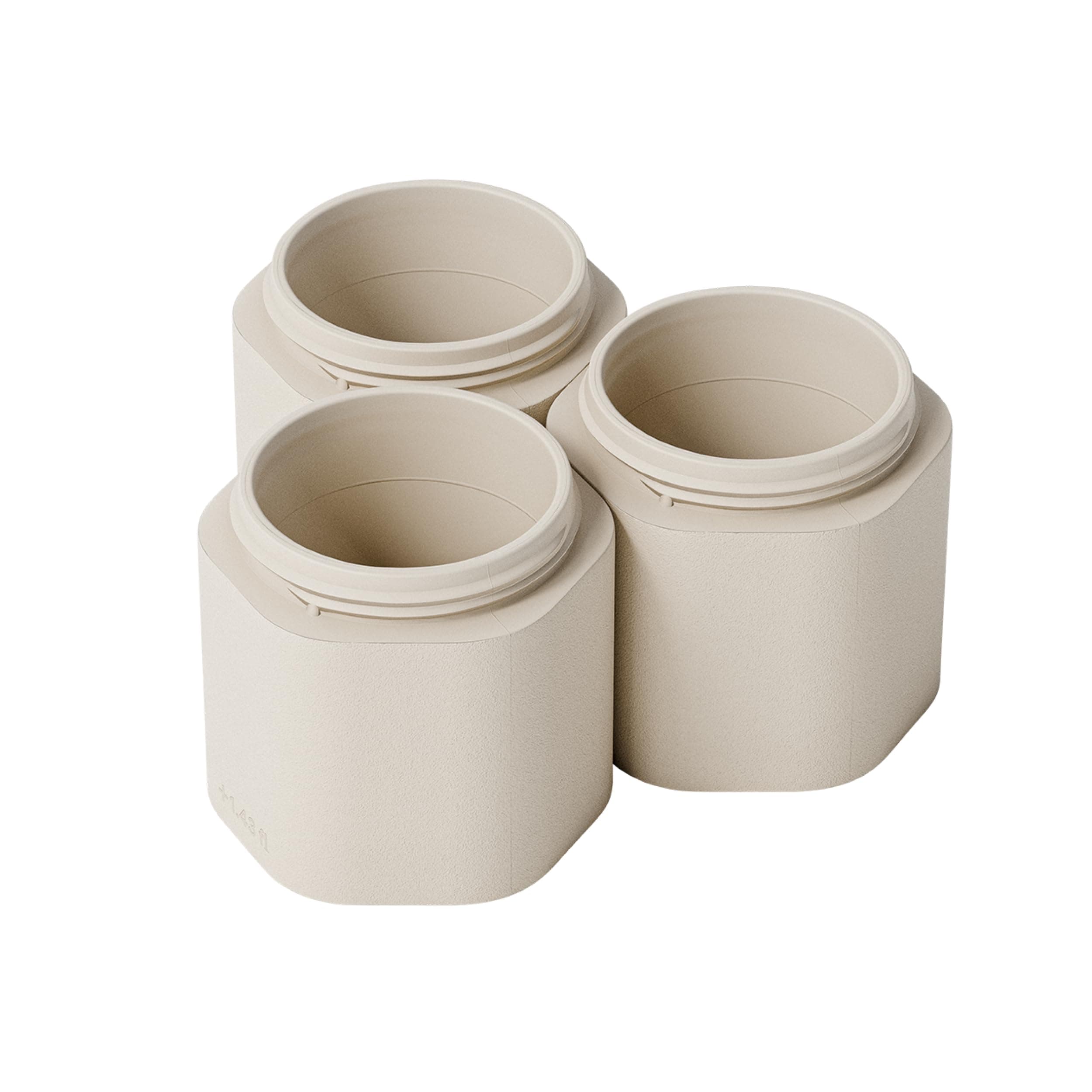 Cadence Extender - Add On to Any Flex Capsule Container - Adds Additional 1.43 Fl Oz - 3 Pack - Sand