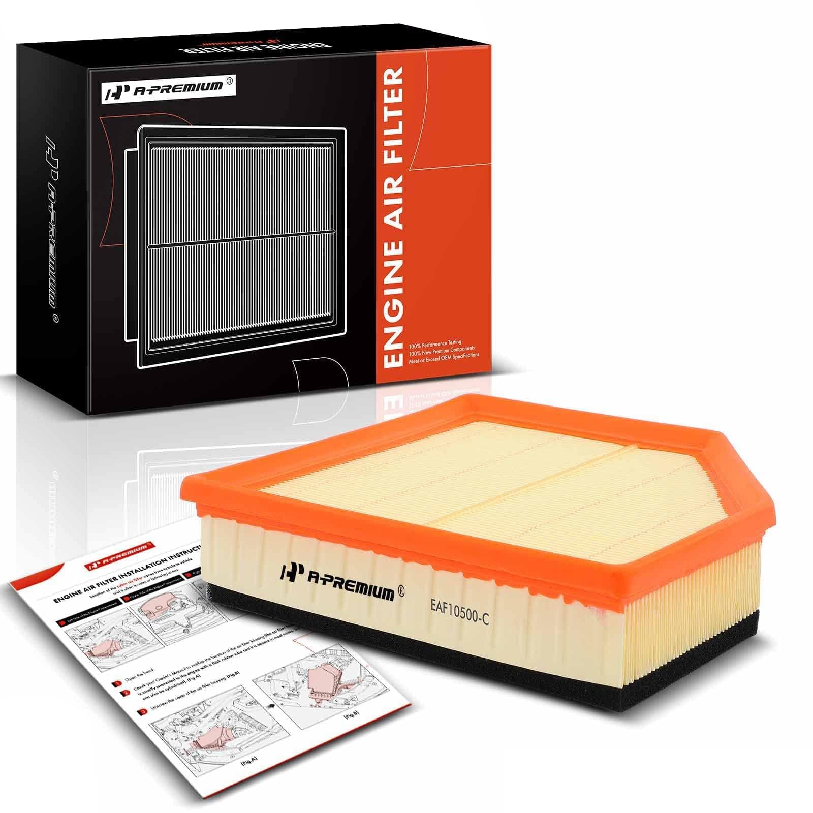 A-Premium Engine Air Filter Compatible with Volvo S60, S80, V60, V70, XC60, XC70, 2008-2016, 3.0L 3.2L, Replace# 30745344