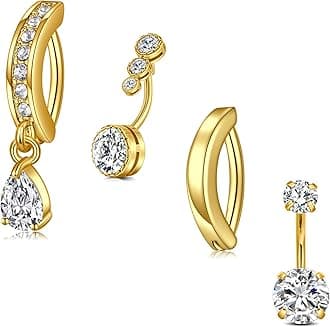 Briana Williams Belly Button Ring Belly Rings Belly Button Piercing Gold Belly Button Ring for Women Clicker Belly Ring Belly Piercing Stainless Steel 14g 10mm Blley Navel Rings Piercing Jewelry