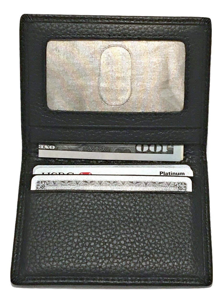 BUZZLOCK RFID Blocking Front Pocket Wallet & Card Holder Protector Slim Bi-Fold (black)