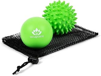 Acupoint Physical Therapy Massage Balls - Ideal for: Yoga, Deep Tissue Massage, Trigger Point Therapy, Spike Ball for Myofascial Release, Physical Therapy Equipment (Spiky Ball)
