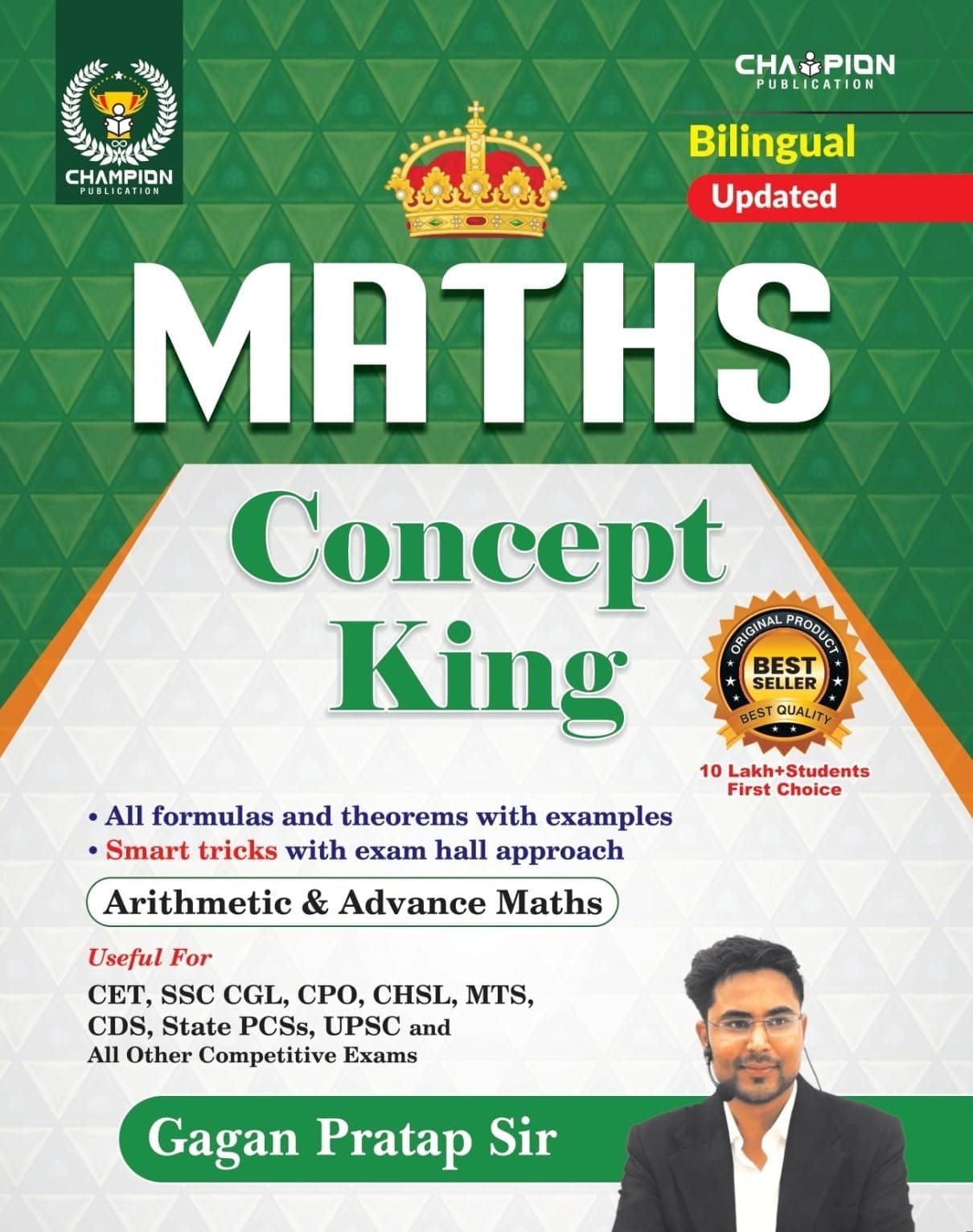 Maths Concept King Formula Book | All Formulas And Theorem | Smart Tricks | Arithmetic & Advance Maths | Bilingual Edition 2024 | CET, SSC CGL, CPO, CHSL, MTS, CDS, UPSC | All Other Competitive Exams