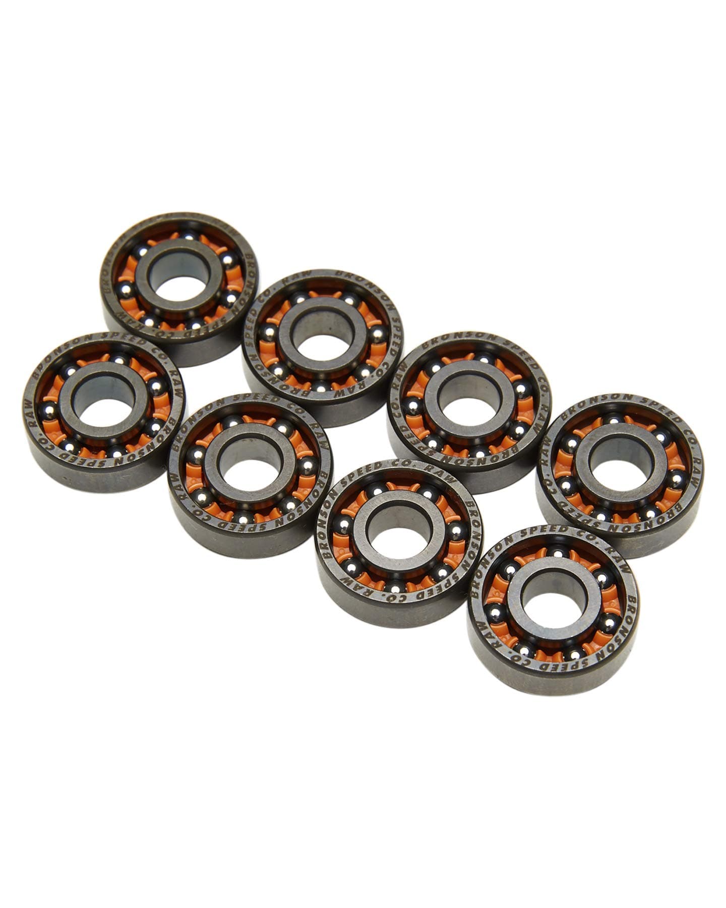 Raw Skateboard Bearings One Size Silver/Orange
