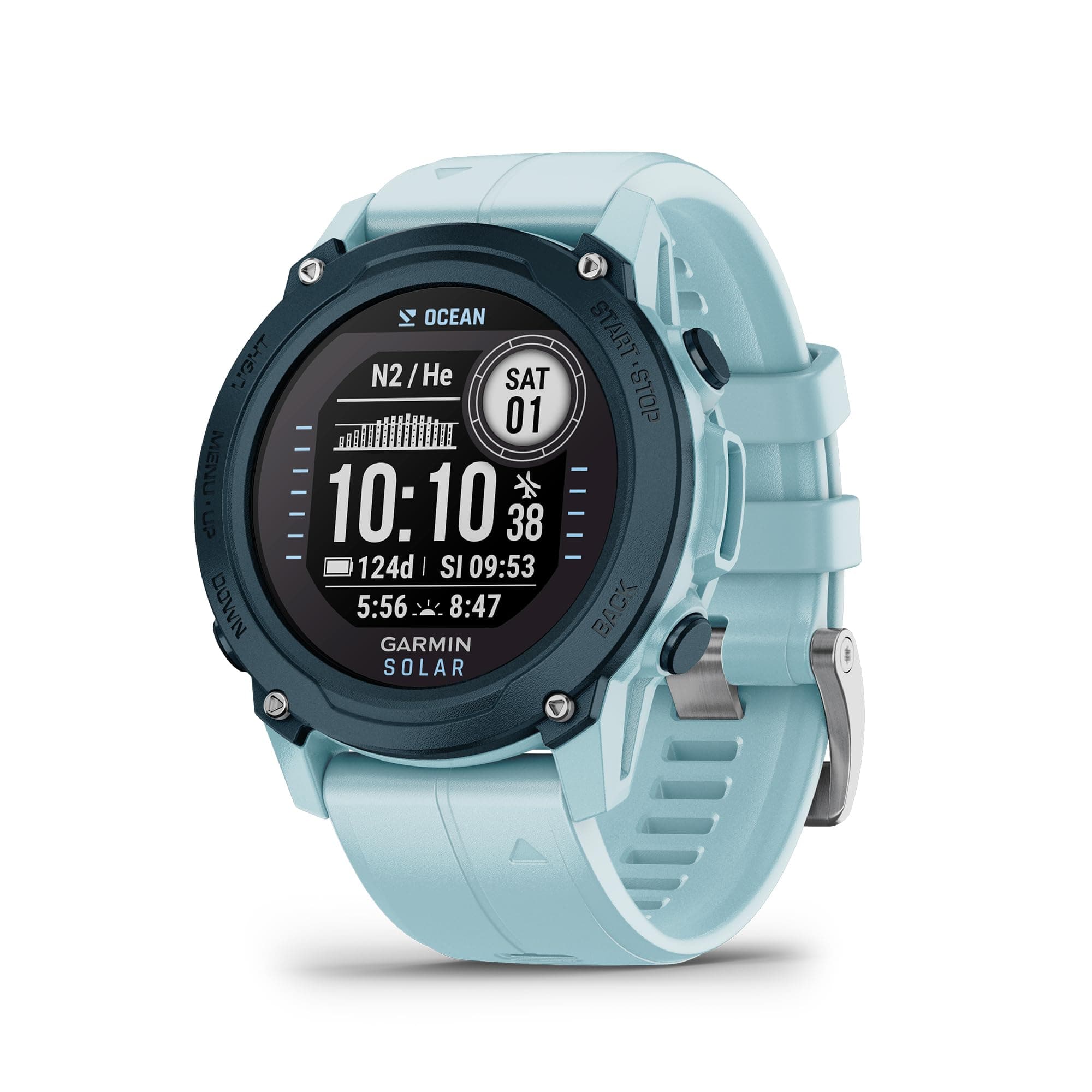 GARMIN Descent G1 Solar Dive Computer Smartwatch | Multi GNSS Support Smartwatch with Upto 124 Days of Battery Life in Smart Watch Mode | Multiple Dive Modes and Tide Data