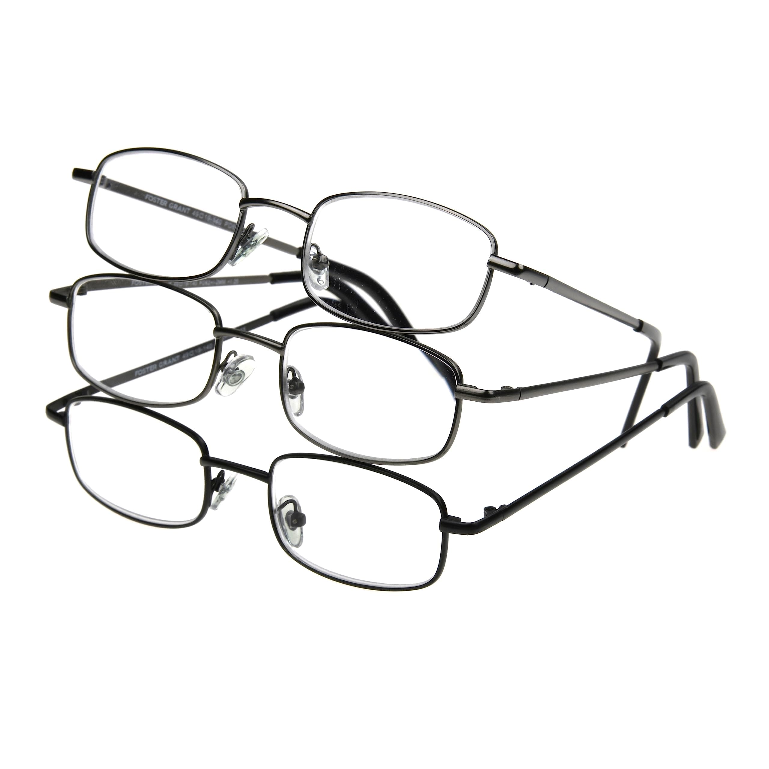 Foster Grant mens Council Rectangular Reading Glasses