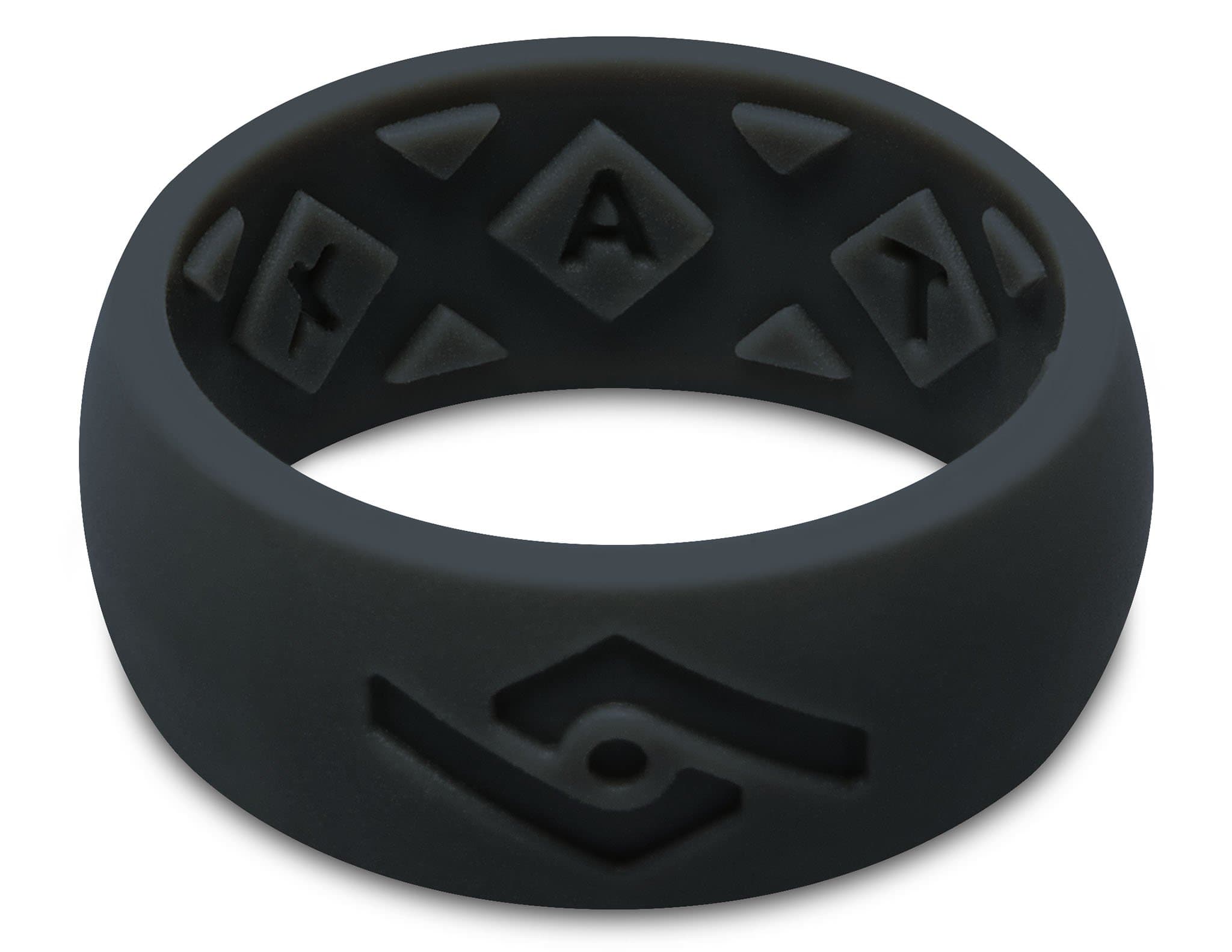 FIXATE FX8 X-VENT JET BLACK RING SIZE 13 SILICONE WEDDING BAND