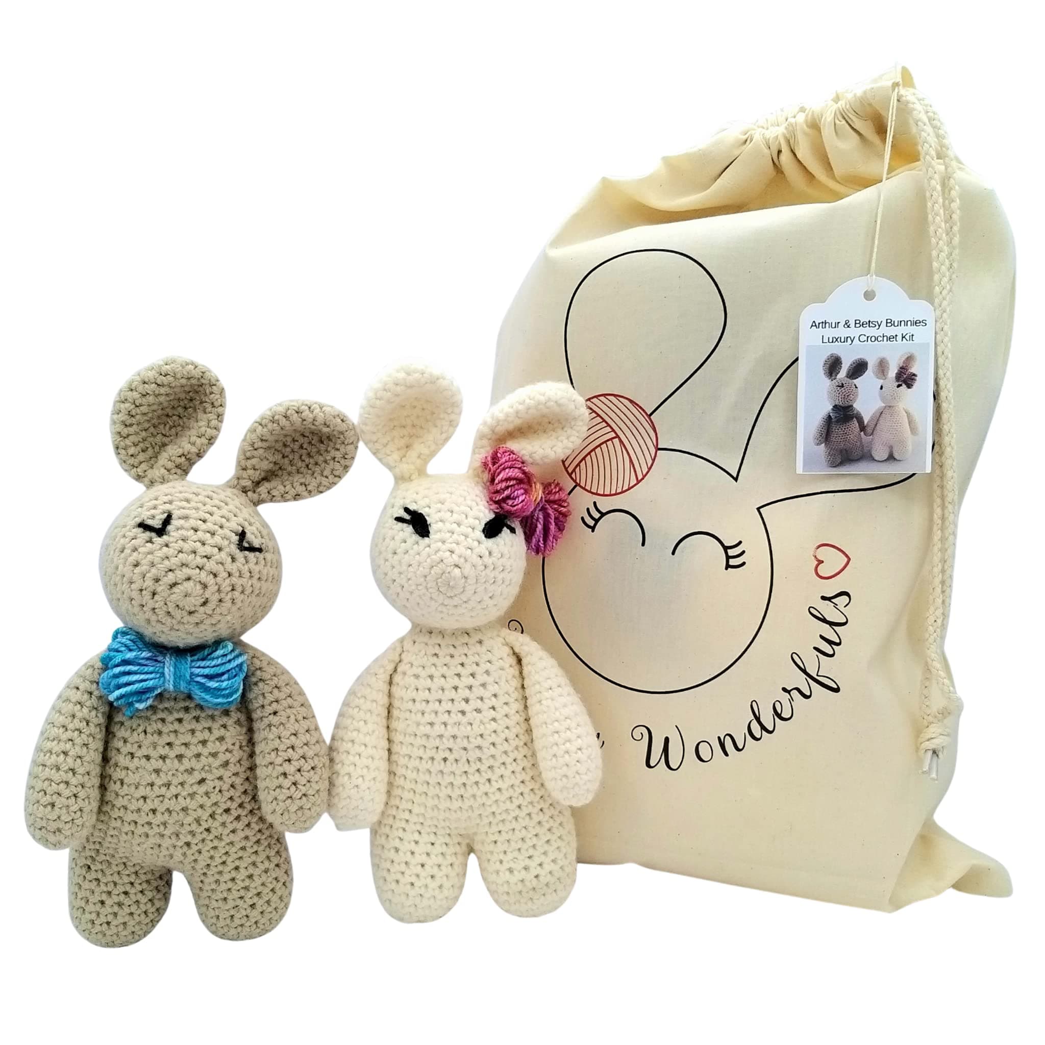Crochet Beginners Kit Arthur & Betsy Bunny Luxury Complete Beginner Craft Kit