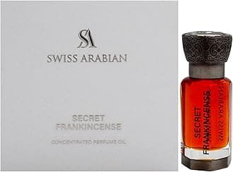 Swiss Arabian Secret Frankincense - Luxurious Concentrated Perfume Oil - Long Lasting Artisan Perfume with Notes of Rose, Violet, and Oud - 0.4 oz