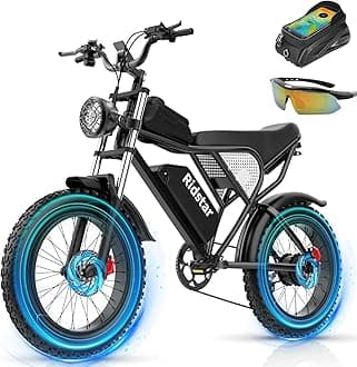 Electric Bike for Adults, 𝟭𝟬𝟬𝟬/𝟭𝟮𝟬𝟬/𝟭𝟱𝟬𝟬/𝟮𝟬𝟬𝟬𝗪,25/30/35MPH Dirt Bike, 48V 15/20AH,52V 40AH Removable Battery, Max 50-180Miles Motorcycle, 20" Fat Tire Ebike, 7-Speed & UL2849