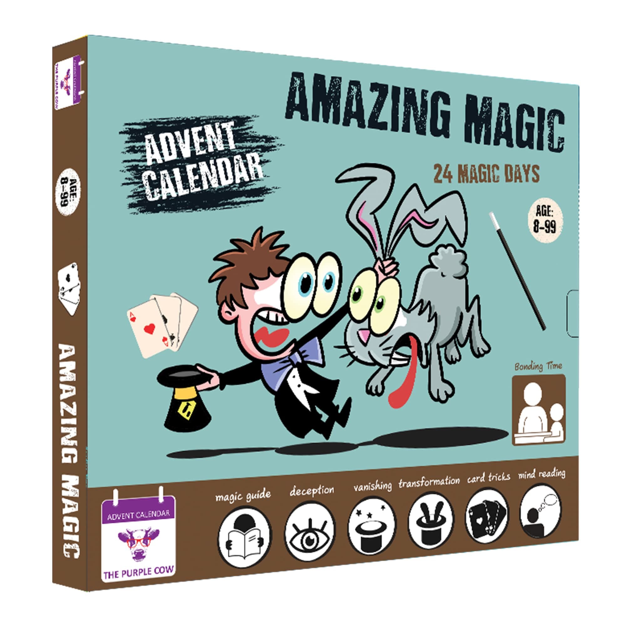 NEW 2023 Advent/Countdown Calendar Amazing Magic. 24 COOL & EASY to learn Magic tricks. Comes with a step-by-step picture + video guide. For kids aged 8+. The perfect magician starter kit.