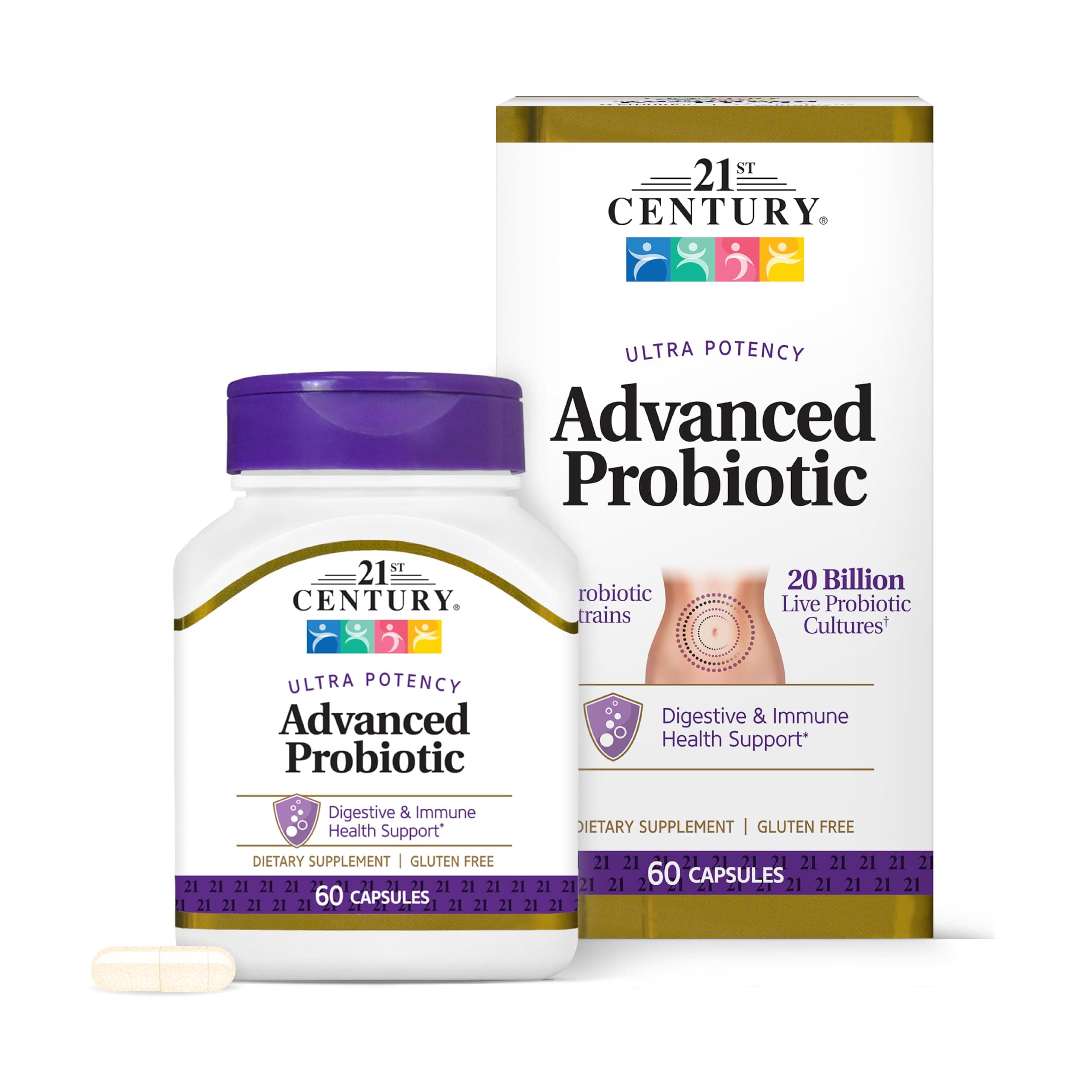 21st Century Advanced Probiotic Capsules, 60 Count (27505)