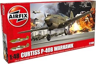 Airfix WWII Curtiss P-40B Warhawk 1:48 Military Aircraft Plastic Model Kit