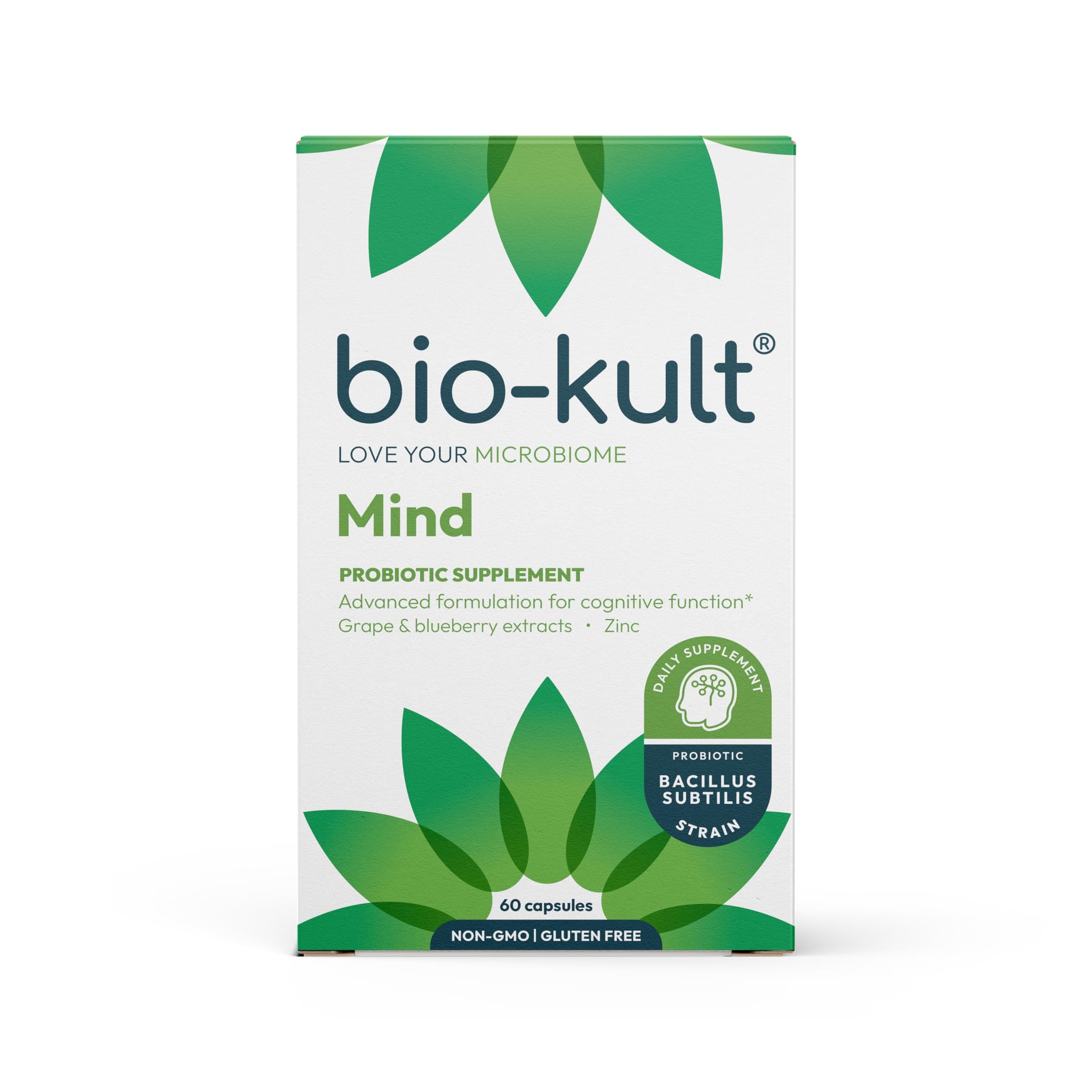 Mind, Probiotic, Bacillus Subtilis PXN 21, Targets Cognitive Function, with Zinc Citrate, 60 Count