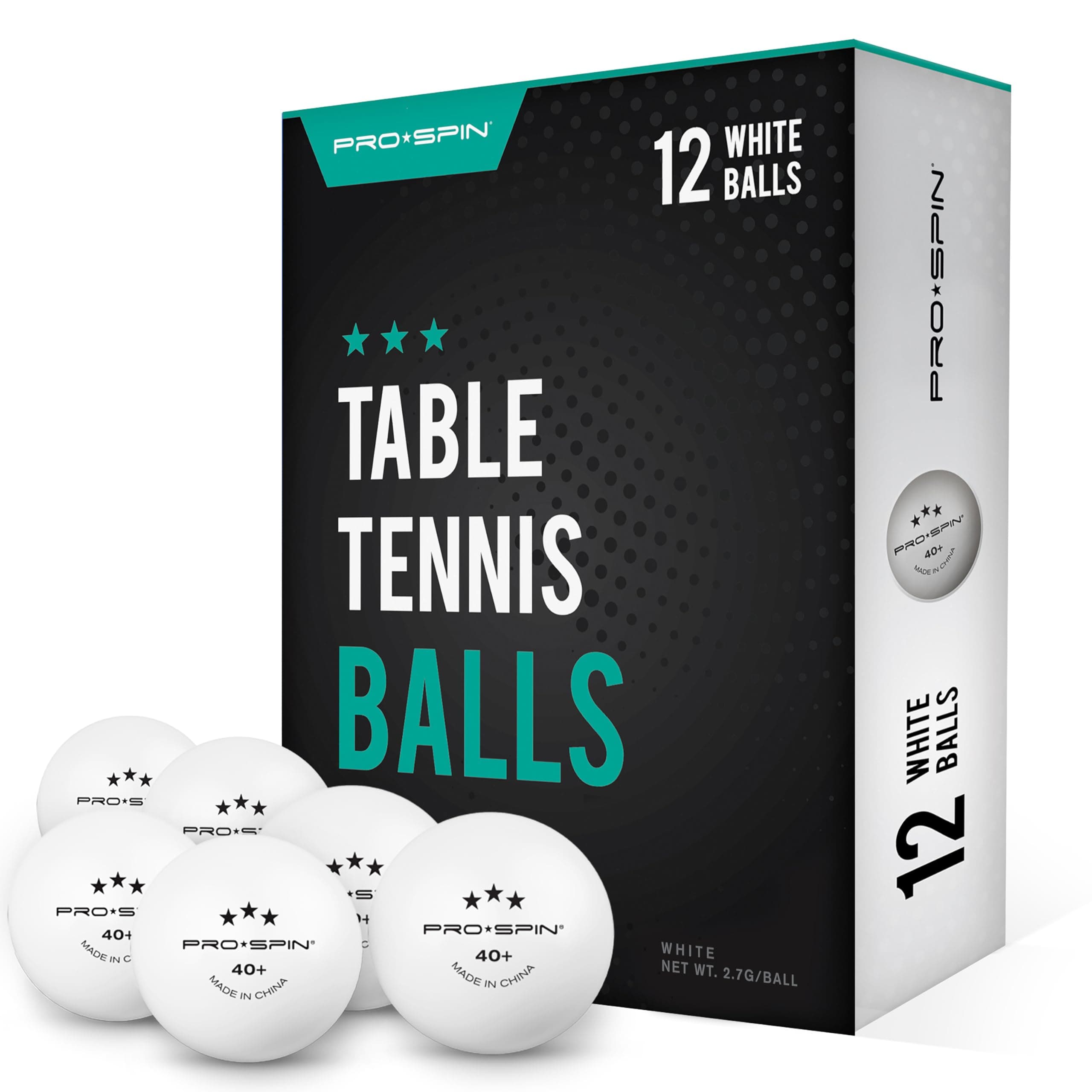 Ping Pong Balls - White 3-Star 40+ Table Tennis Balls | High-Performance ABS Training Balls | Ultimate Durability for Indoor & Outdoor Table Tennis