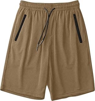 Men's Thin Ice Silk Quick Dry Shorts Casual Drawstring Elastic Waist Stretch Yoga Running Short Pants with Pockets