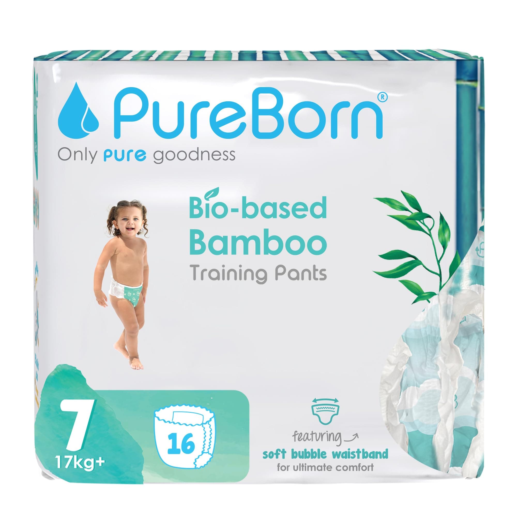 PureBorn Baby Dry Pull Up Diapers/Nappy Pants Suitable for Babies -Size -7 -Single Pack-16 Pcs-Assorted-Superior Upto 12 Hours Day & Night Protection-Dermatologically tested-Super Soft-Skin Friendly