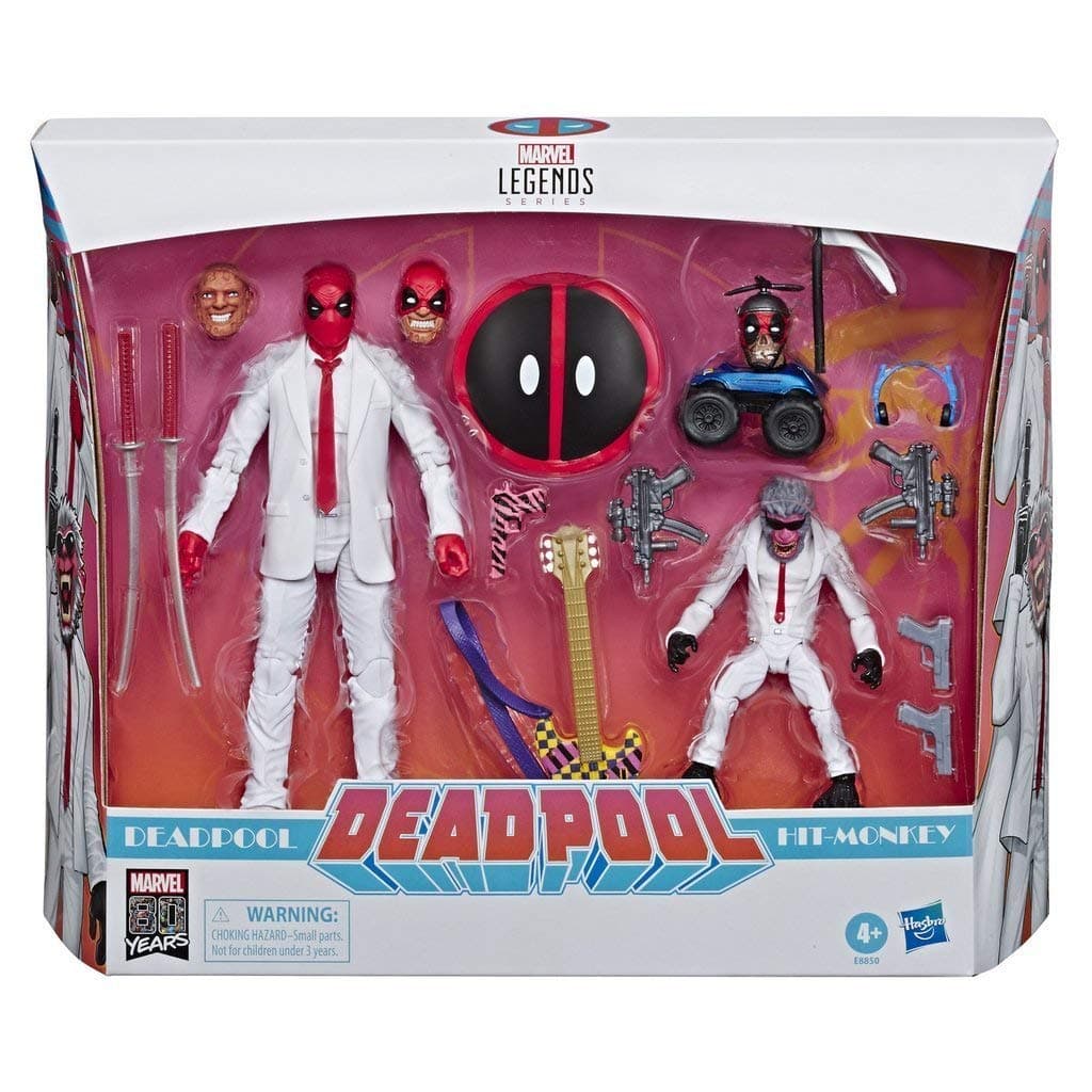 Hasbro Marvel Legends Series Deadpool & Hit Monkey 6 Inch Figure Set 80th Anniversary E8850 Authentic