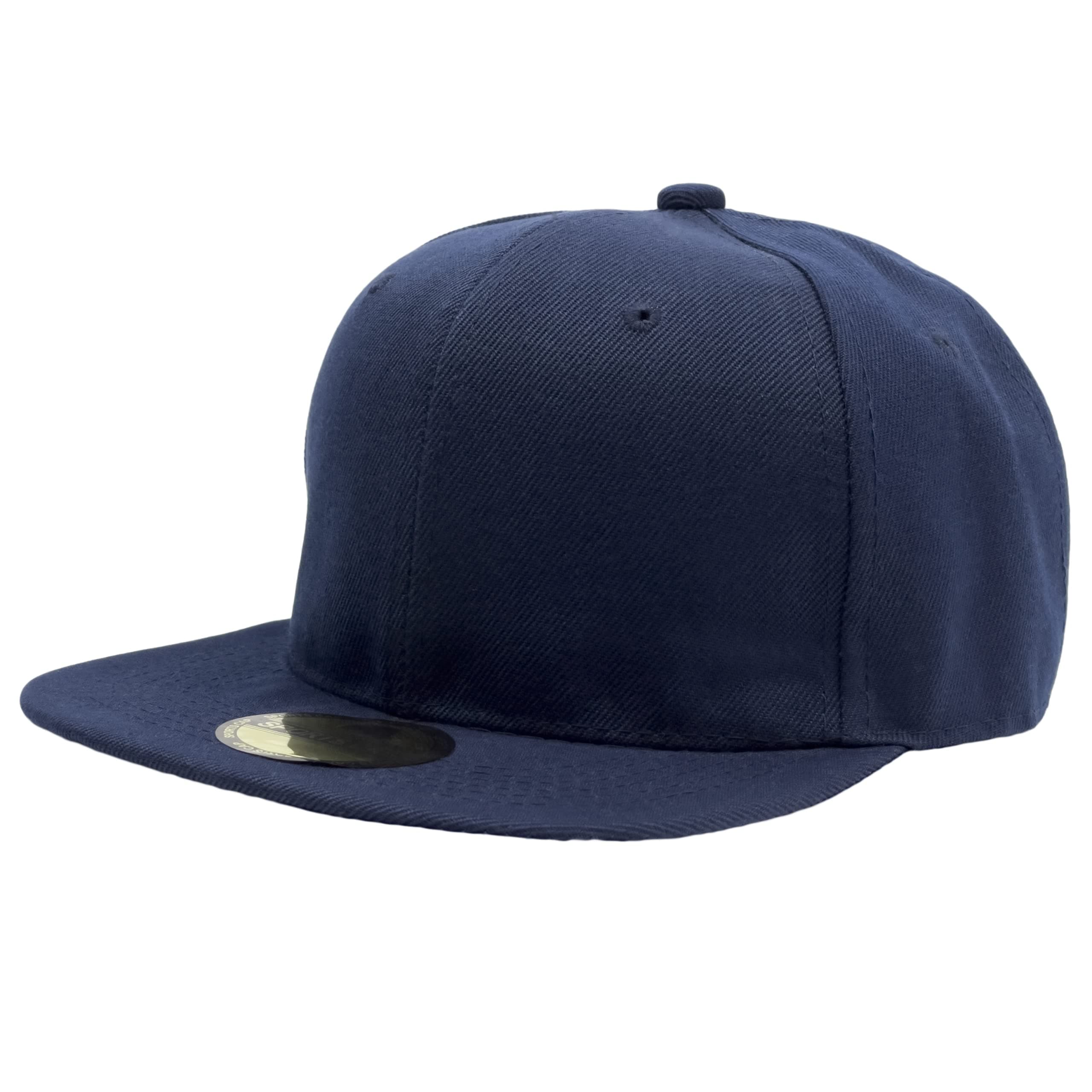 Classic Snapback Baseball Cap Hat Hip Hop Style Flat Bill Visor Blank Solid Color Camouflage Adjustable Size