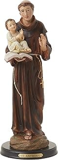 George S. Chen Imports Saint Anthony Holy Figurine Religious Statue Decor, 12"
