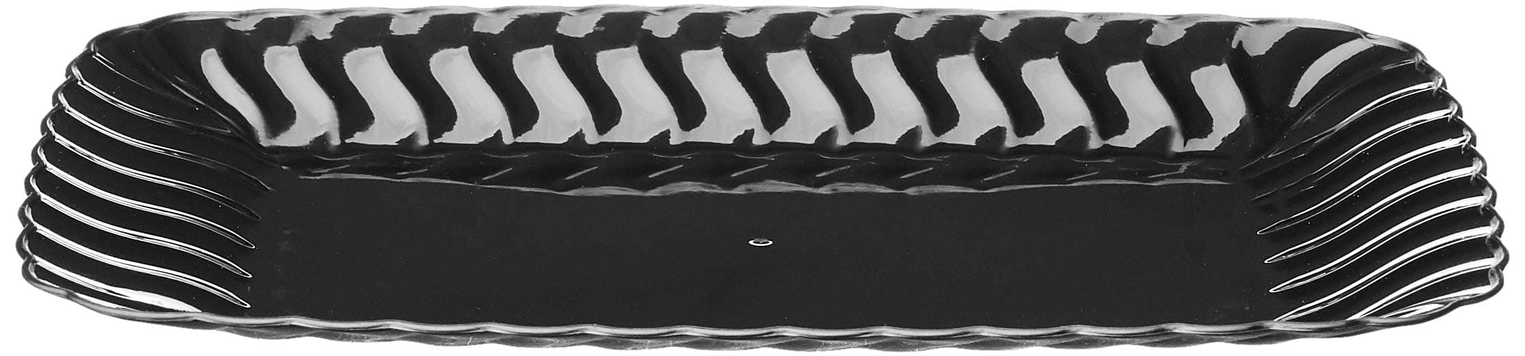 Fineline Settings Flairware Black 5 X 7 Snack Tray, 252 Pieces