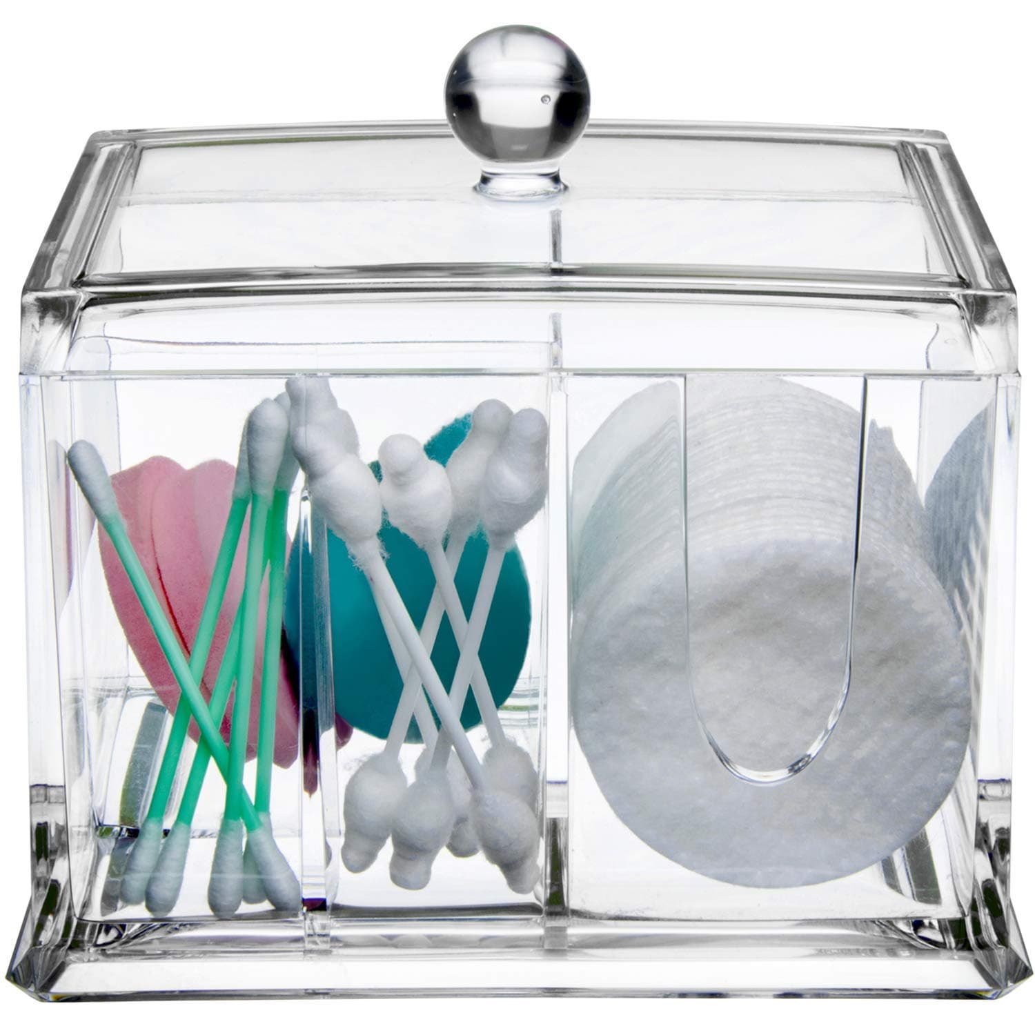 Divided storage for your bathroom essentials!