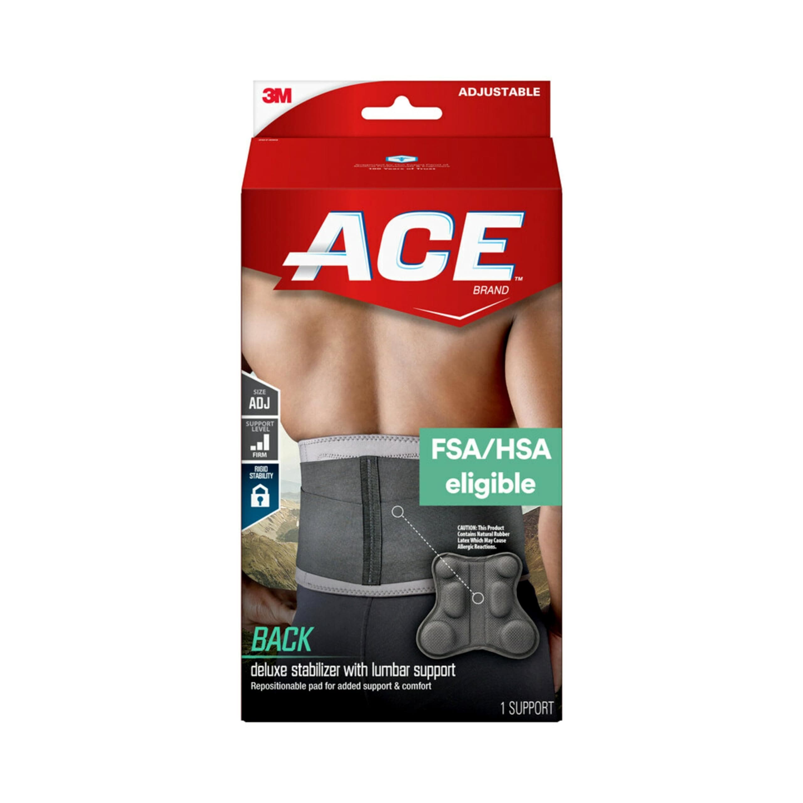 ACE Deluxe Back Stabilizer, with Lumbar Support, Back Brace, Doctor Developed, Adjustable, Helps with Herniated Discs and Sciatica