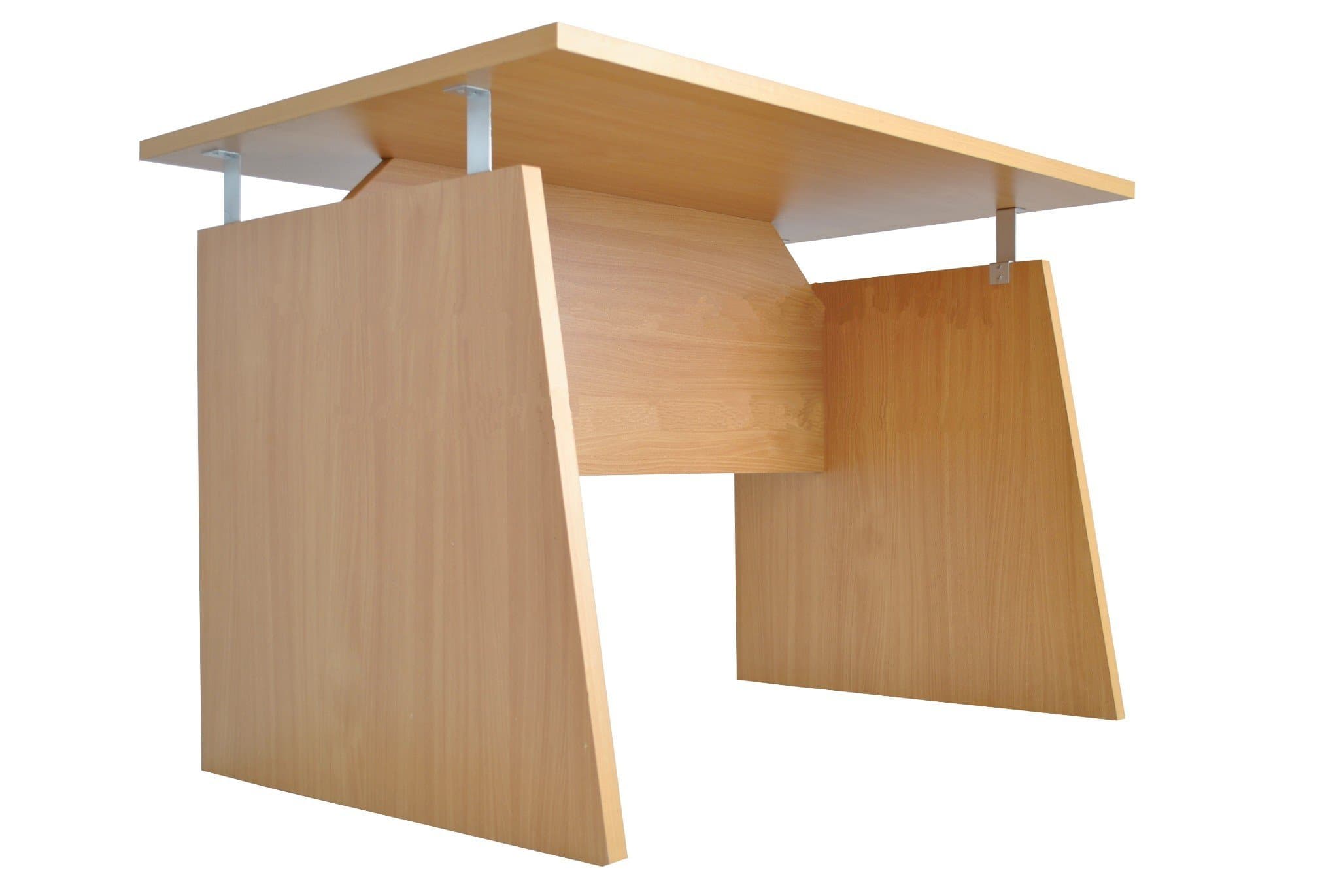 Duet Large Pc Desk Computer Workstation (115 Cm Wide, Beech) Small Desk :768 (H) X 1,150 (W) X 740 (D) mm