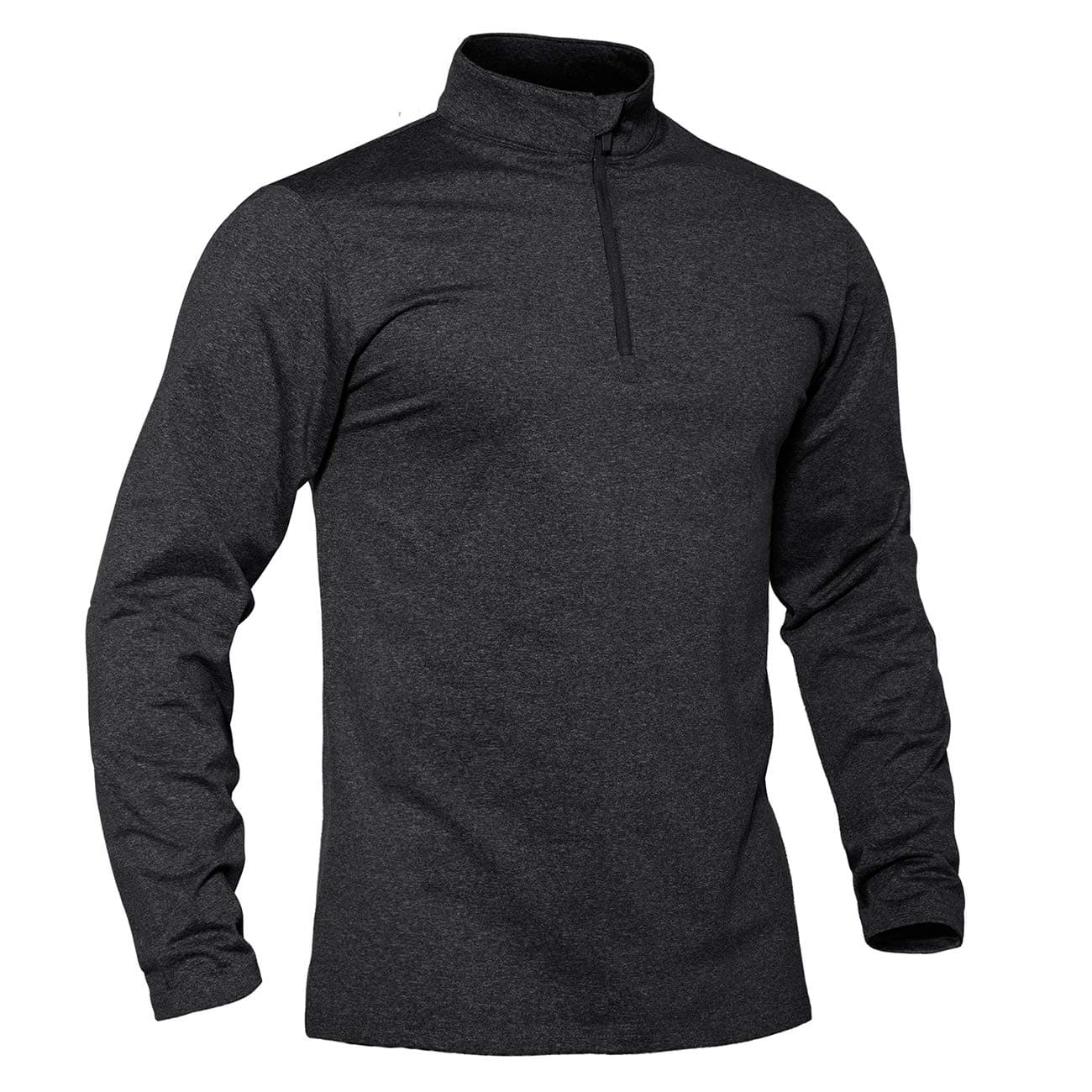 Men's Quarter Zip Pullover Long Sleeve Golf Sweatshirts 1/4 Zip Sweaters Winter Fleece Lined Thermal Shirt