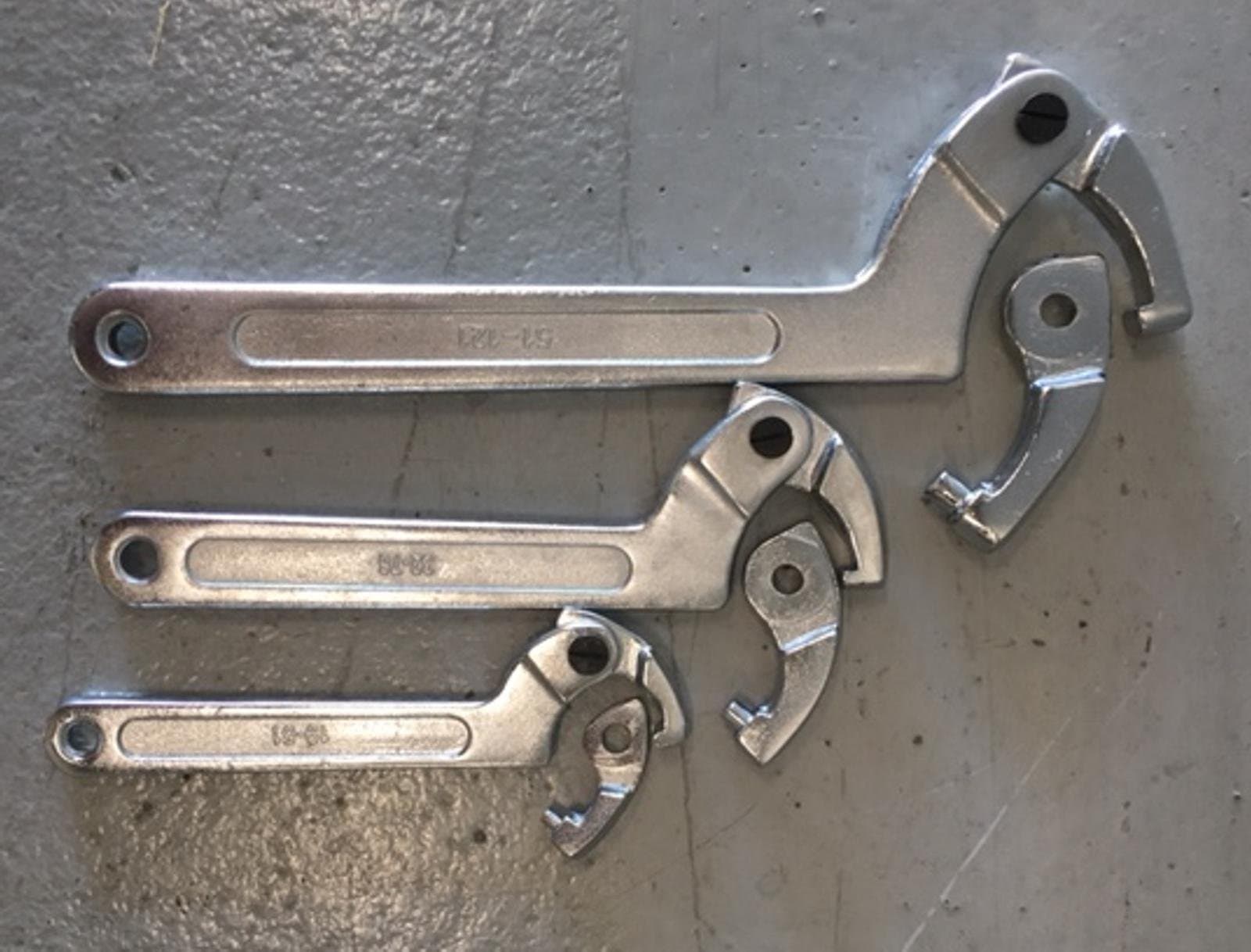 VKRP Enterprises6 PC HOOK ADJUSTABLE SPANNER WRENCH Set 3/4" -4 3/4"