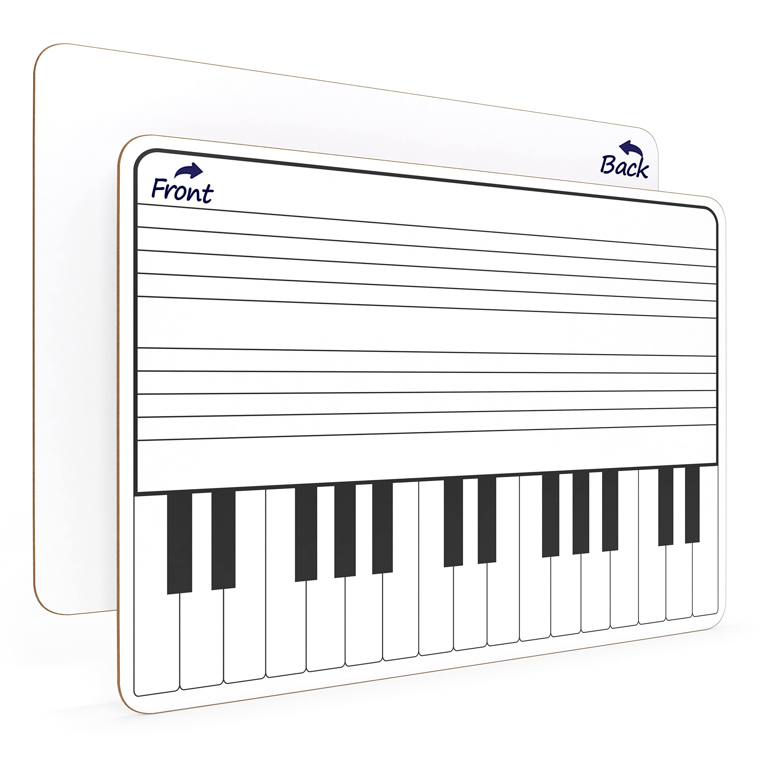 SCRIBBLEDO 11 x 14 Inch Keyboard Practice Dry Erase White Board Lapboard Durable Portable Double Sided Music Whiteboard for Kids Students Musicians Music Class Supplies