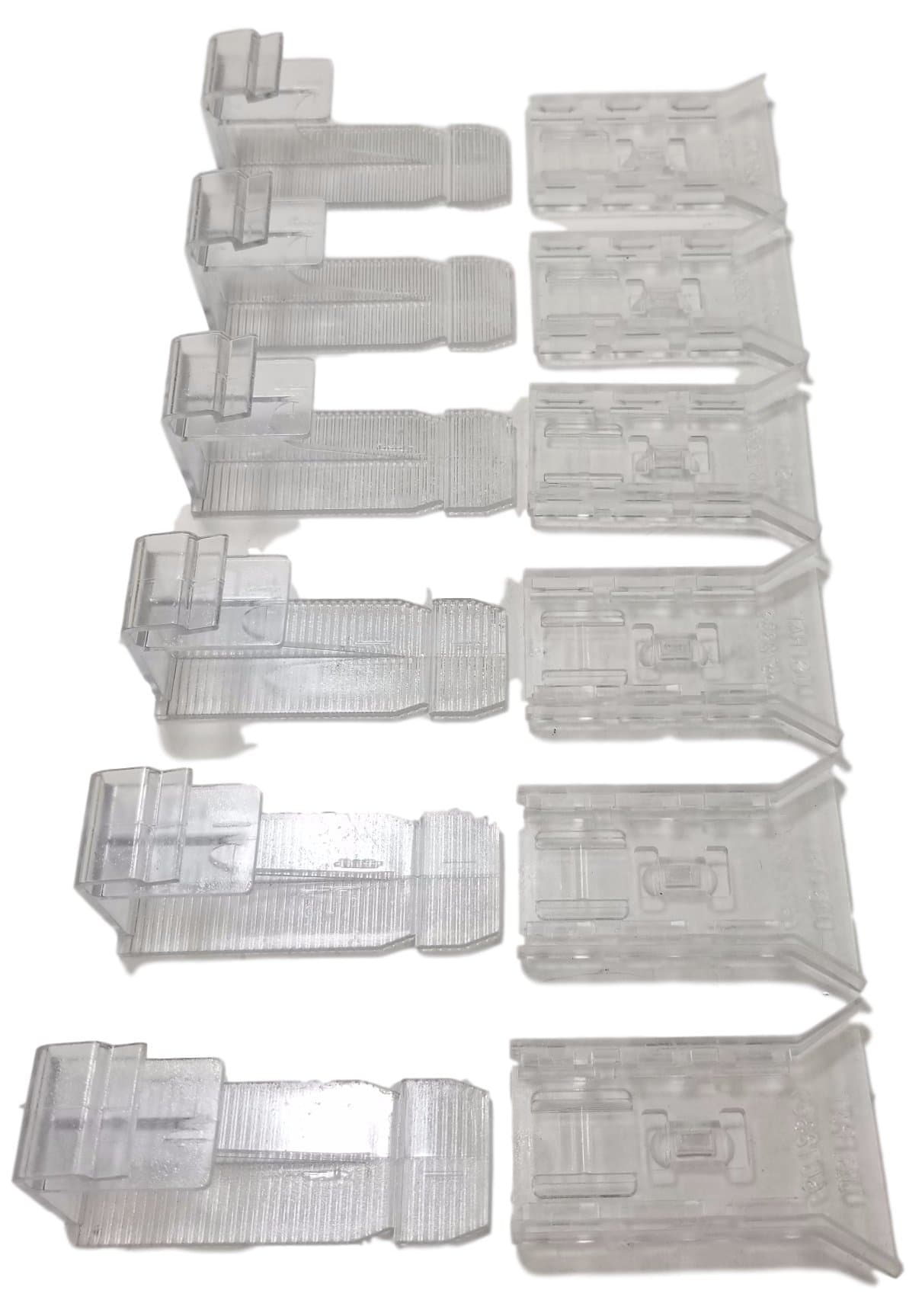 Wand Control Valance Clips (6 Sets Wand Tilt). Long Model Design by Graber but Will fit Most Brands of Headrail for 2" Wood/fakewood Horizontal Blinds. Hidden Invisible Design.