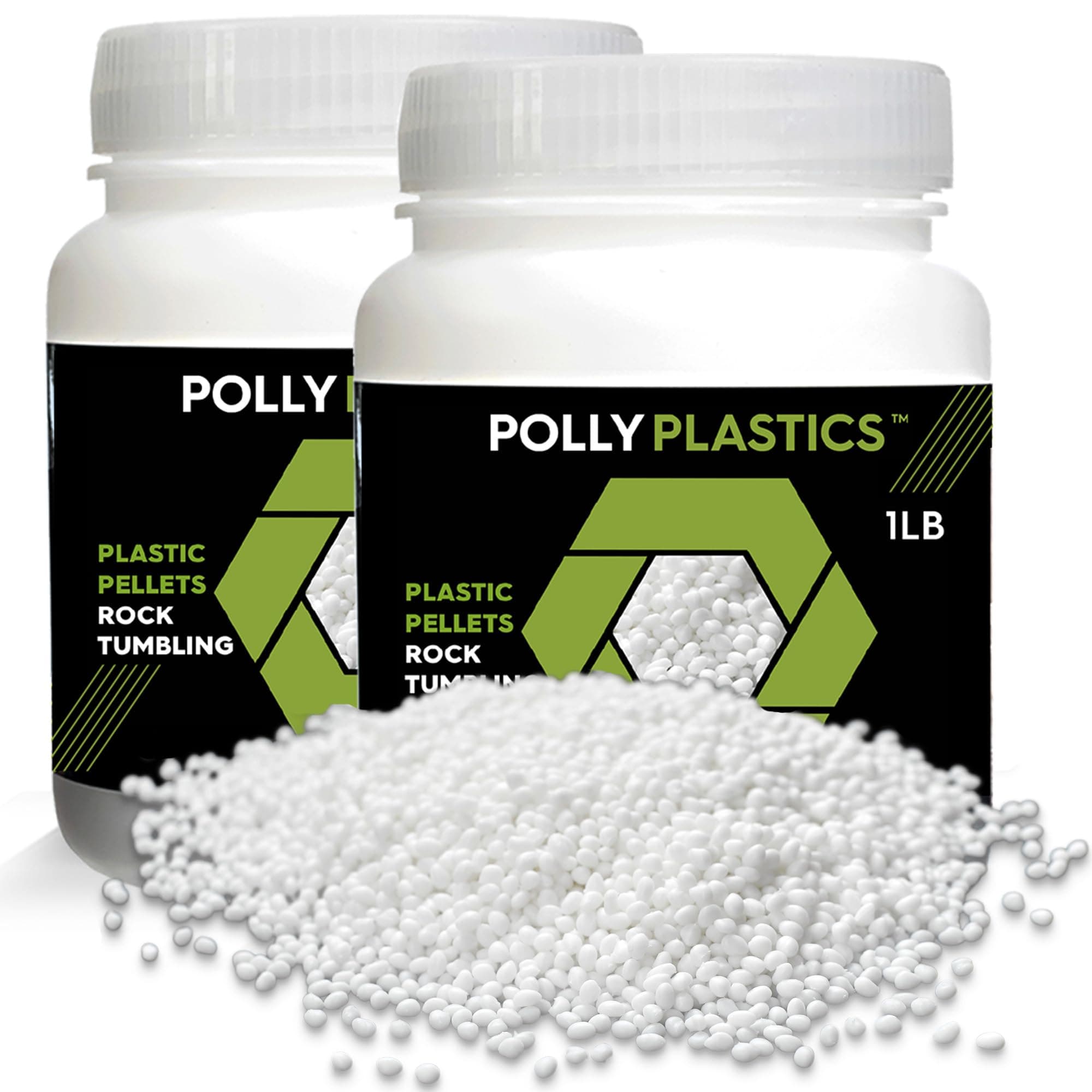 Polypropylene Plastic Poly Pellets - 2 lb Rock Tumbling Media for Enhanced Tumbling Action