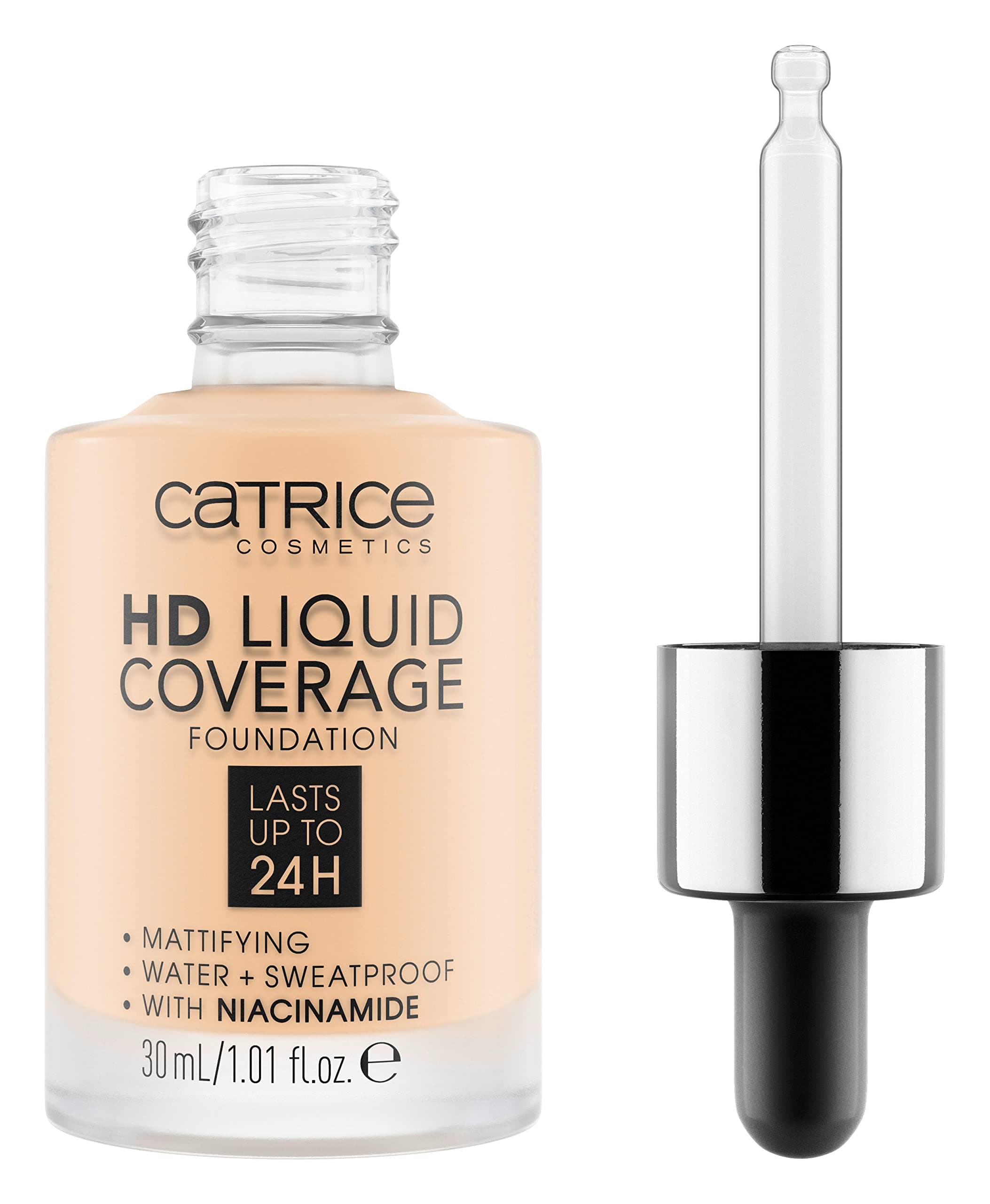 Catrice Hd Liquid Coverage Foundation, 002 Porcelain Beige, 130 ml