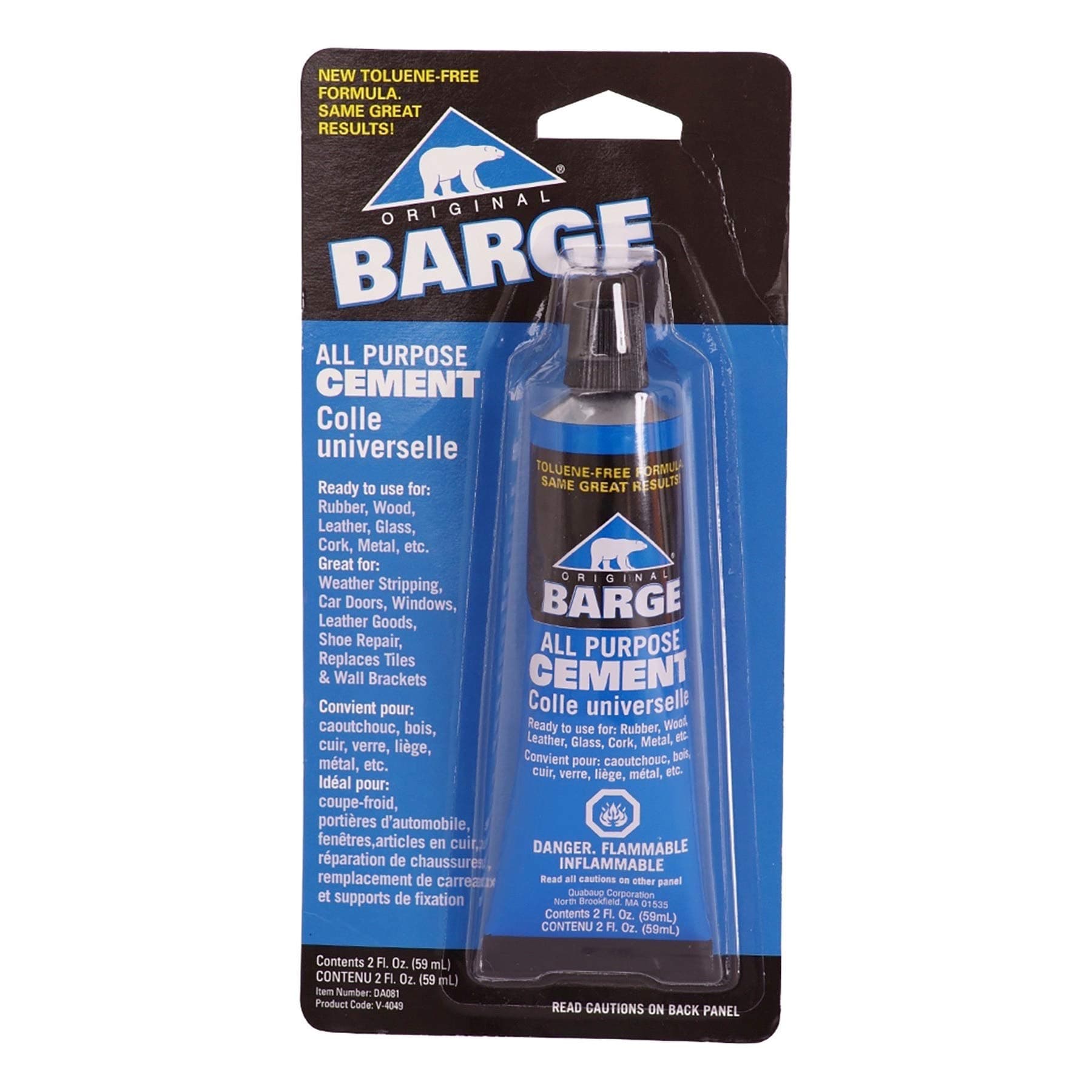 Barge All-Purpose TF Cement Rubber, Leather, Wood, Glass, Metal Adhesive, 2 oz