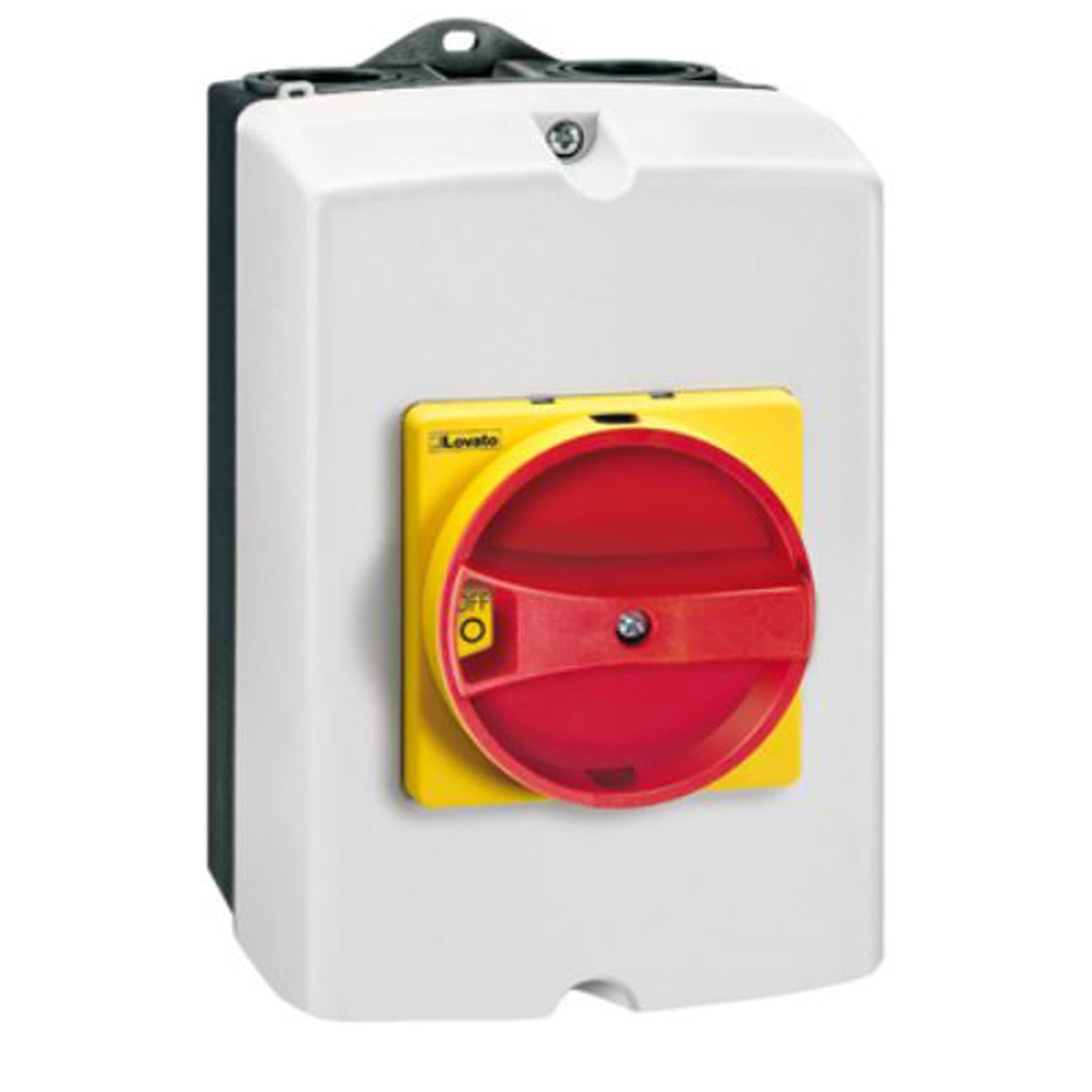 Tripolar Switch, Non-Metallic Cover Sectioner in Box, 40A, with Emergency Control, 4.2 x 4.8 x 7.2 inches, Grey (Reference: GAZ040)